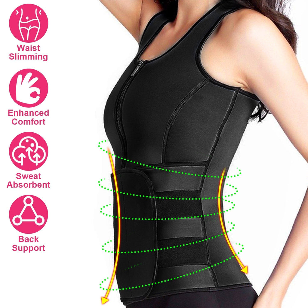 LJG Neoprene Waist Trainer — Adjustable Body Shaper for Women