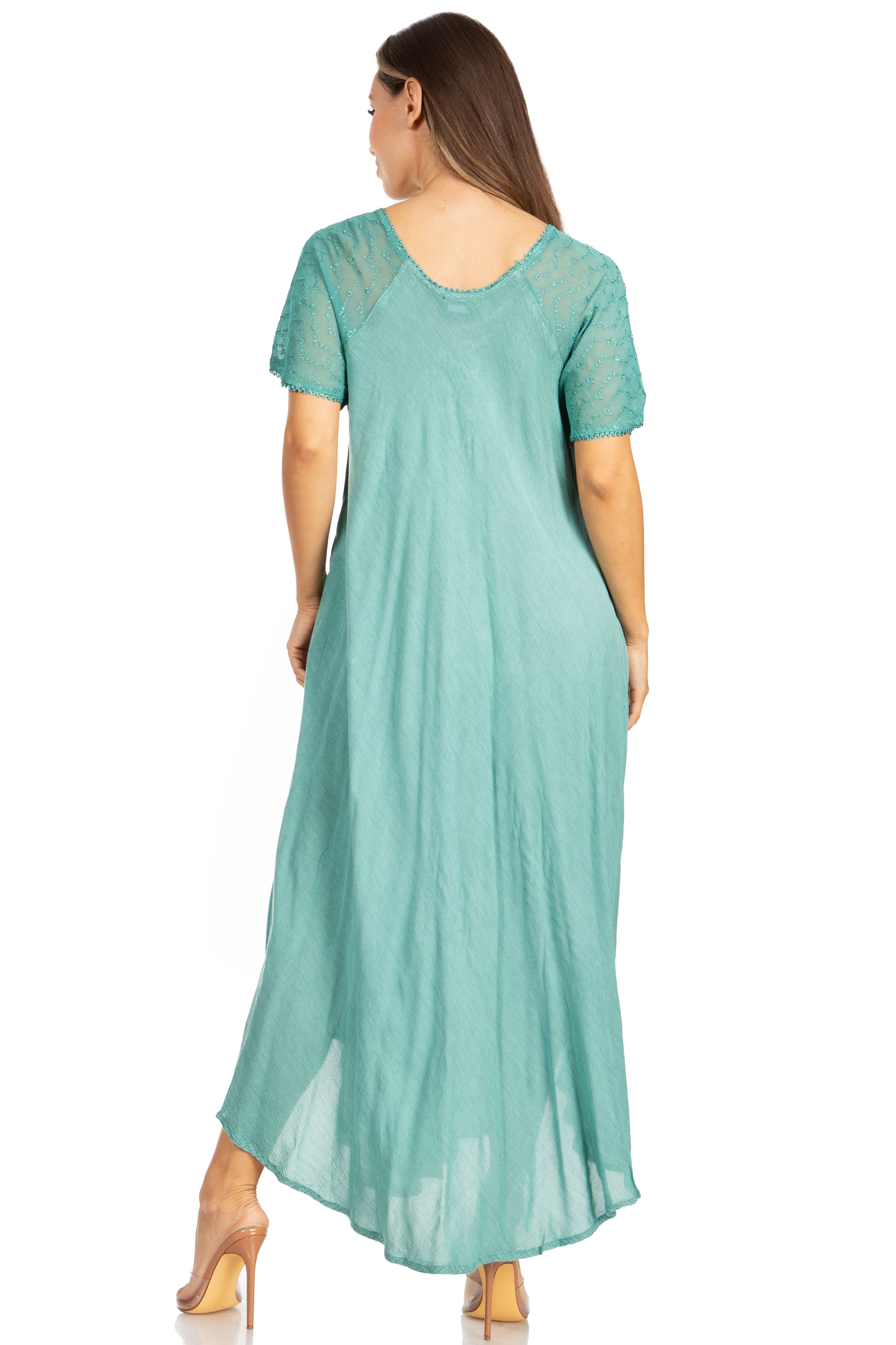 Egan Embroidered Caftan Dress & Cover-Up