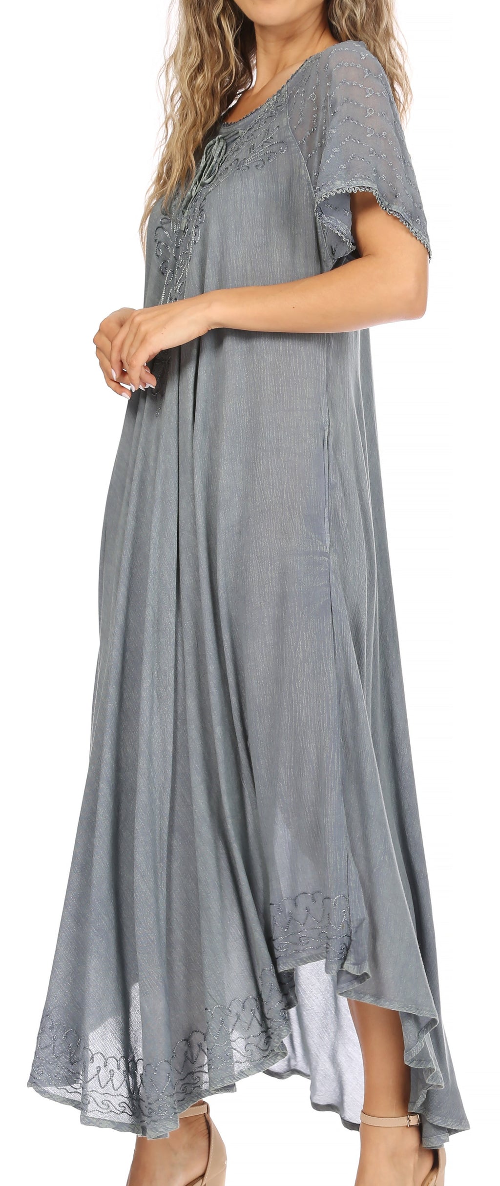 Egan Embroidered Caftan Dress & Cover-Up