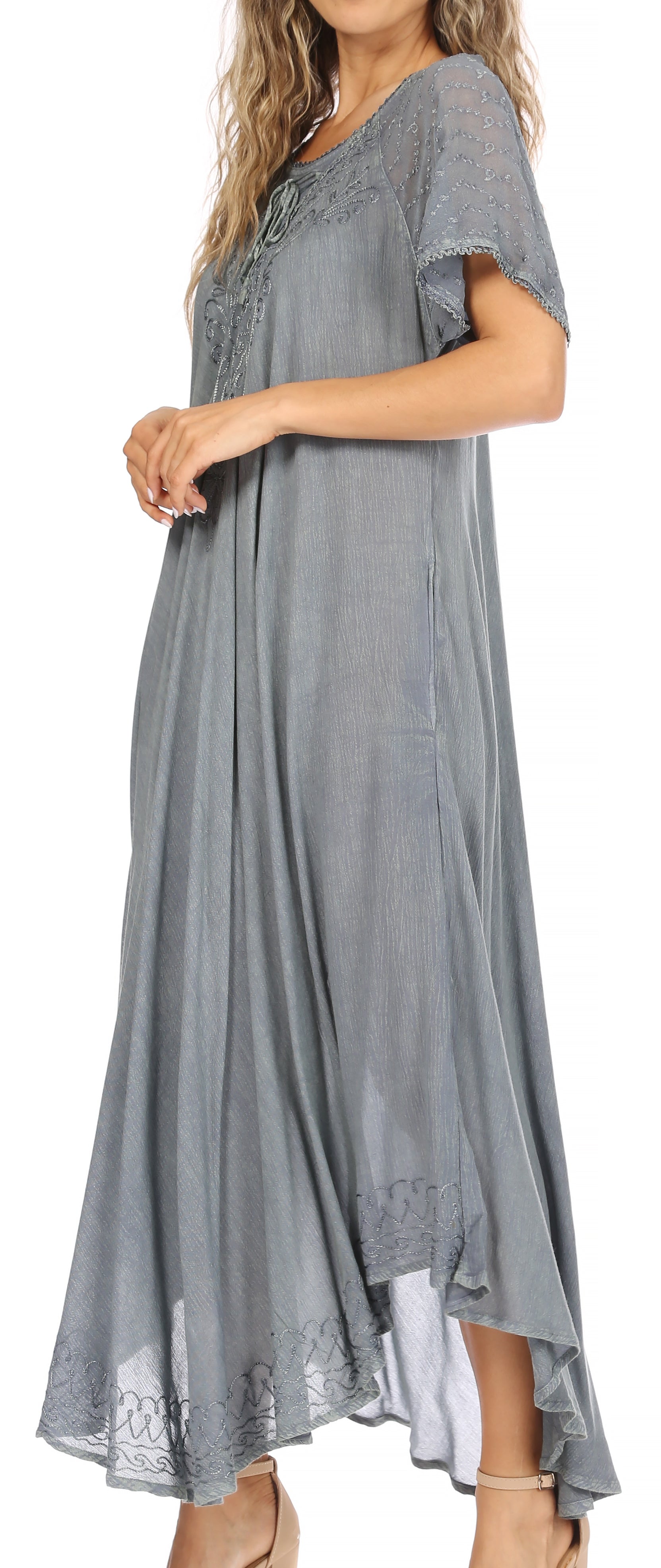 Egan Embroidered Caftan Dress & Cover-Up