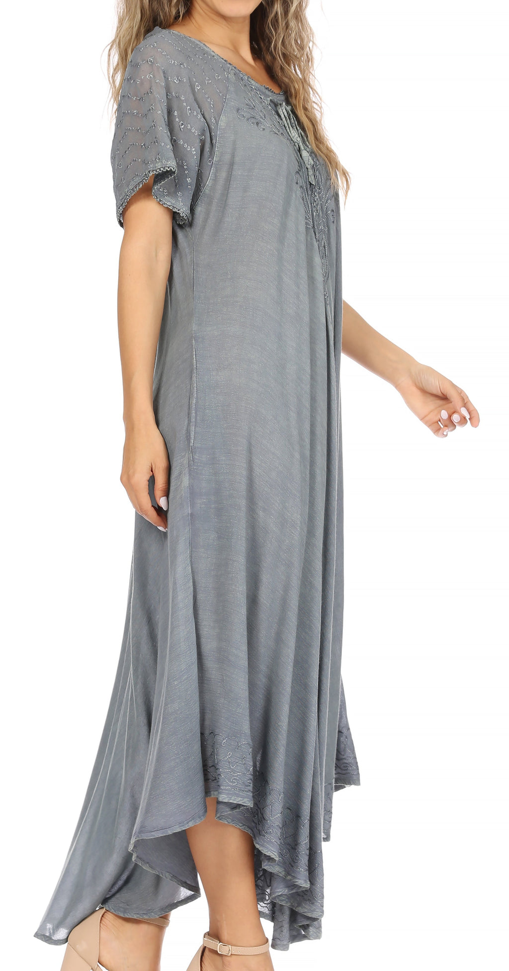 Egan Embroidered Caftan Dress & Cover-Up