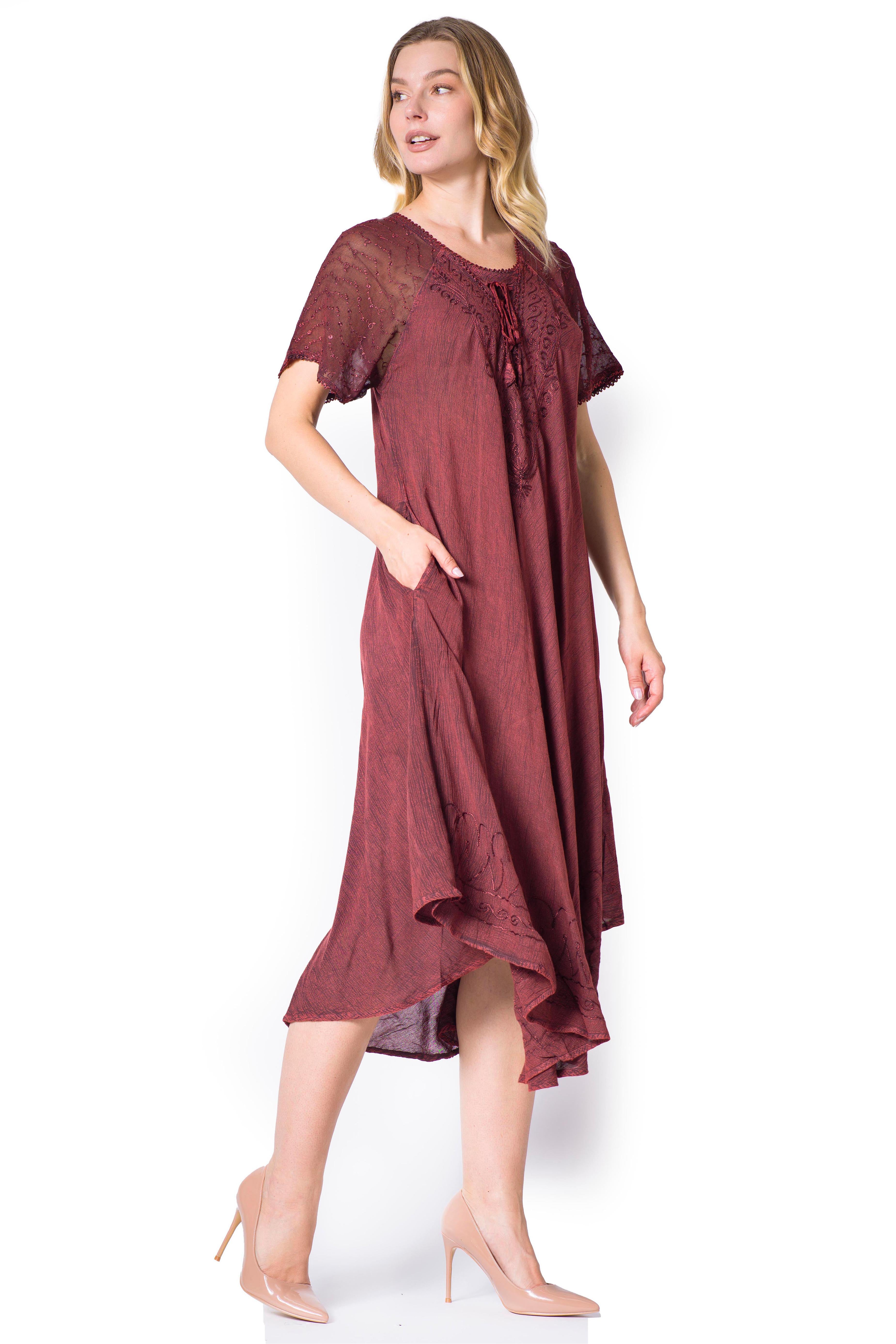 Egan Embroidered Caftan Dress & Cover-Up