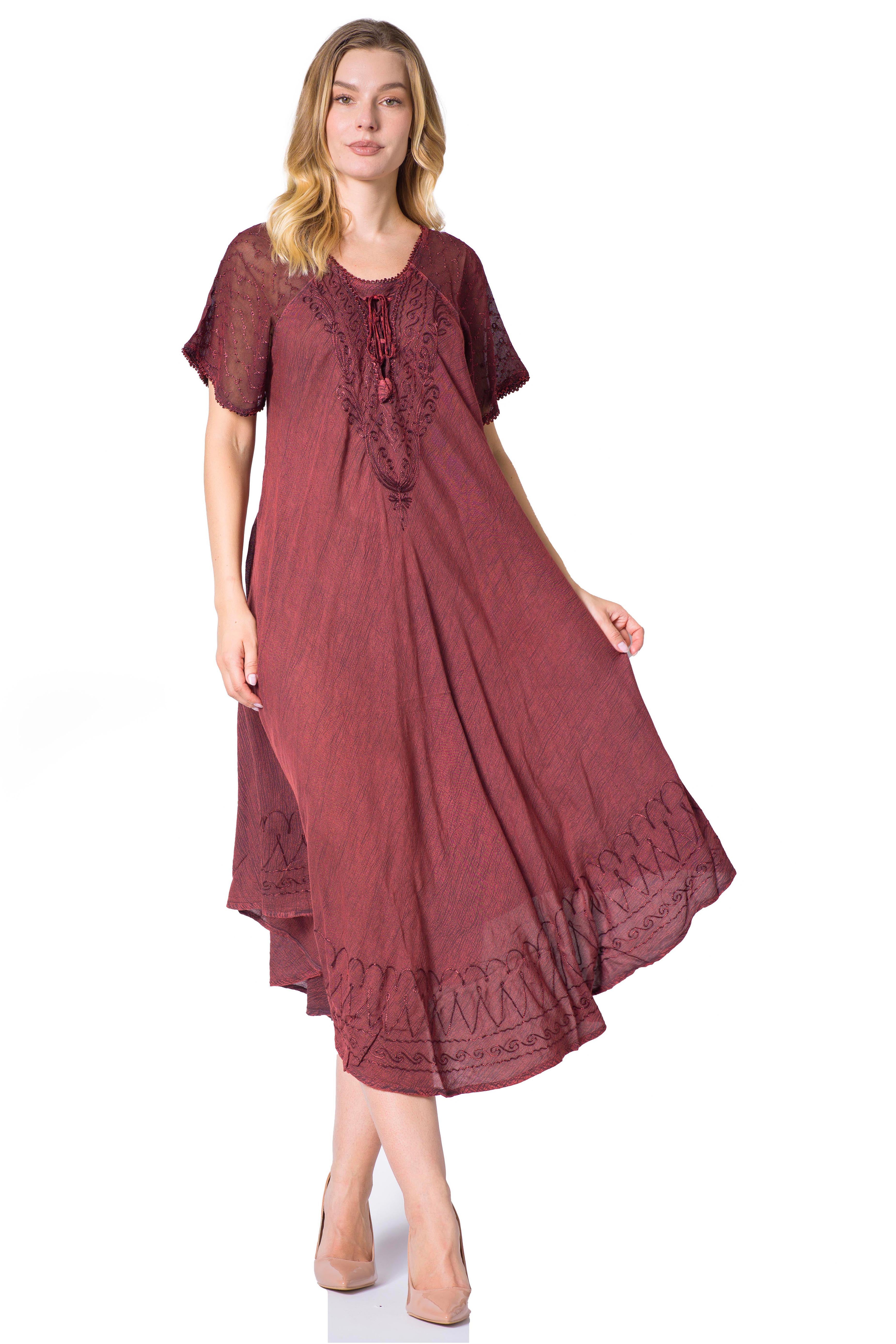Egan Embroidered Caftan Dress & Cover-Up