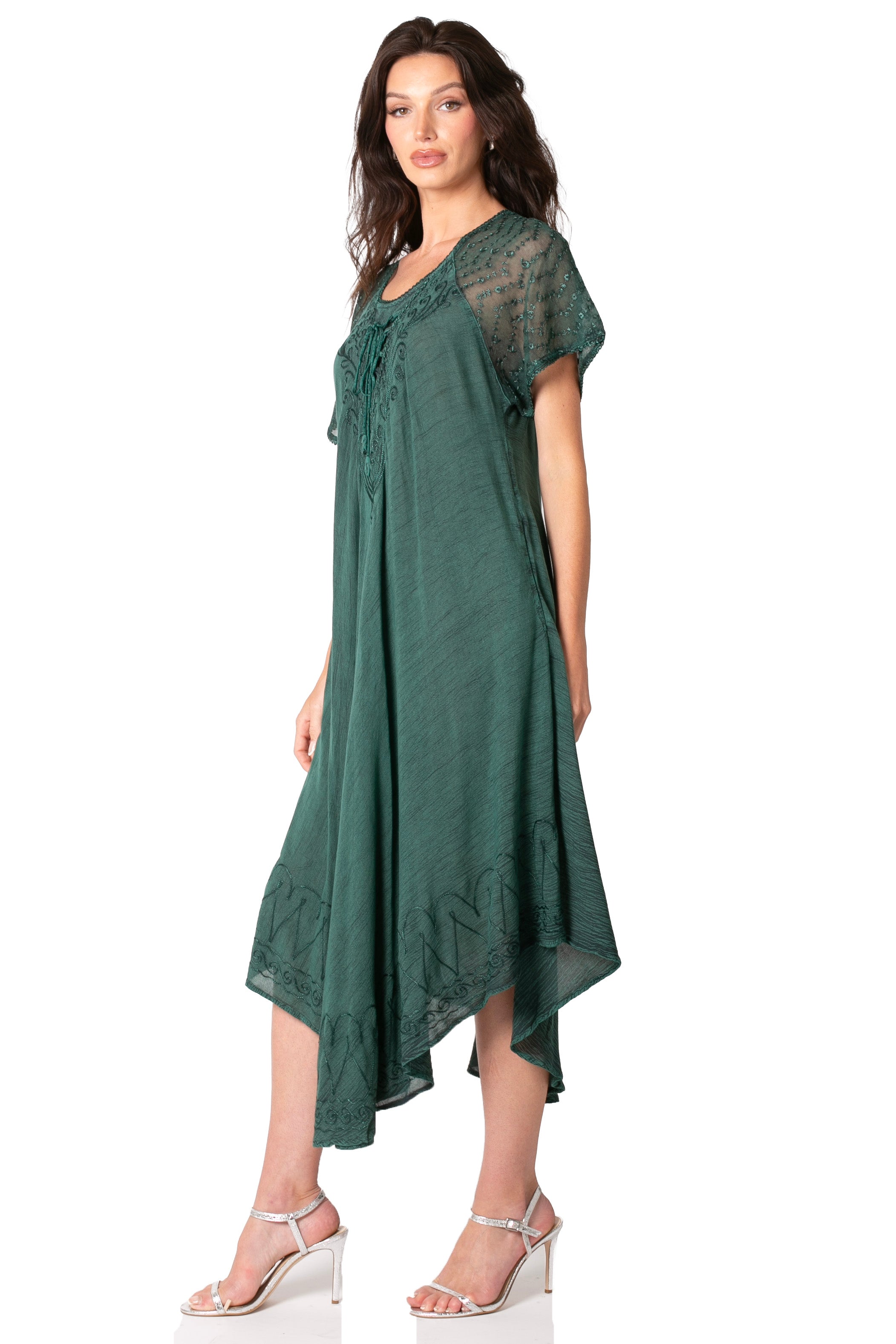 Egan Embroidered Caftan Dress & Cover-Up