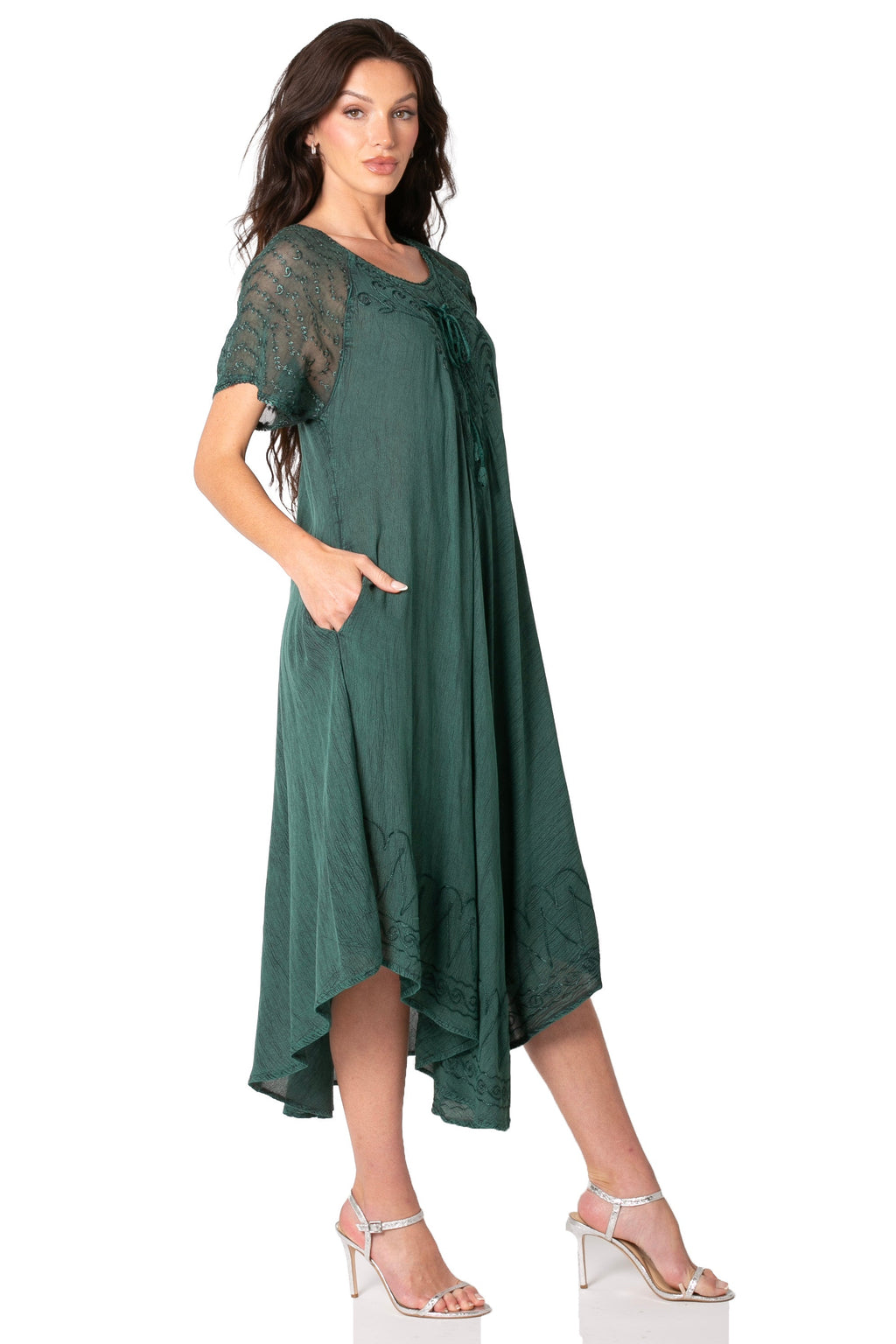 Egan Embroidered Caftan Dress & Cover-Up