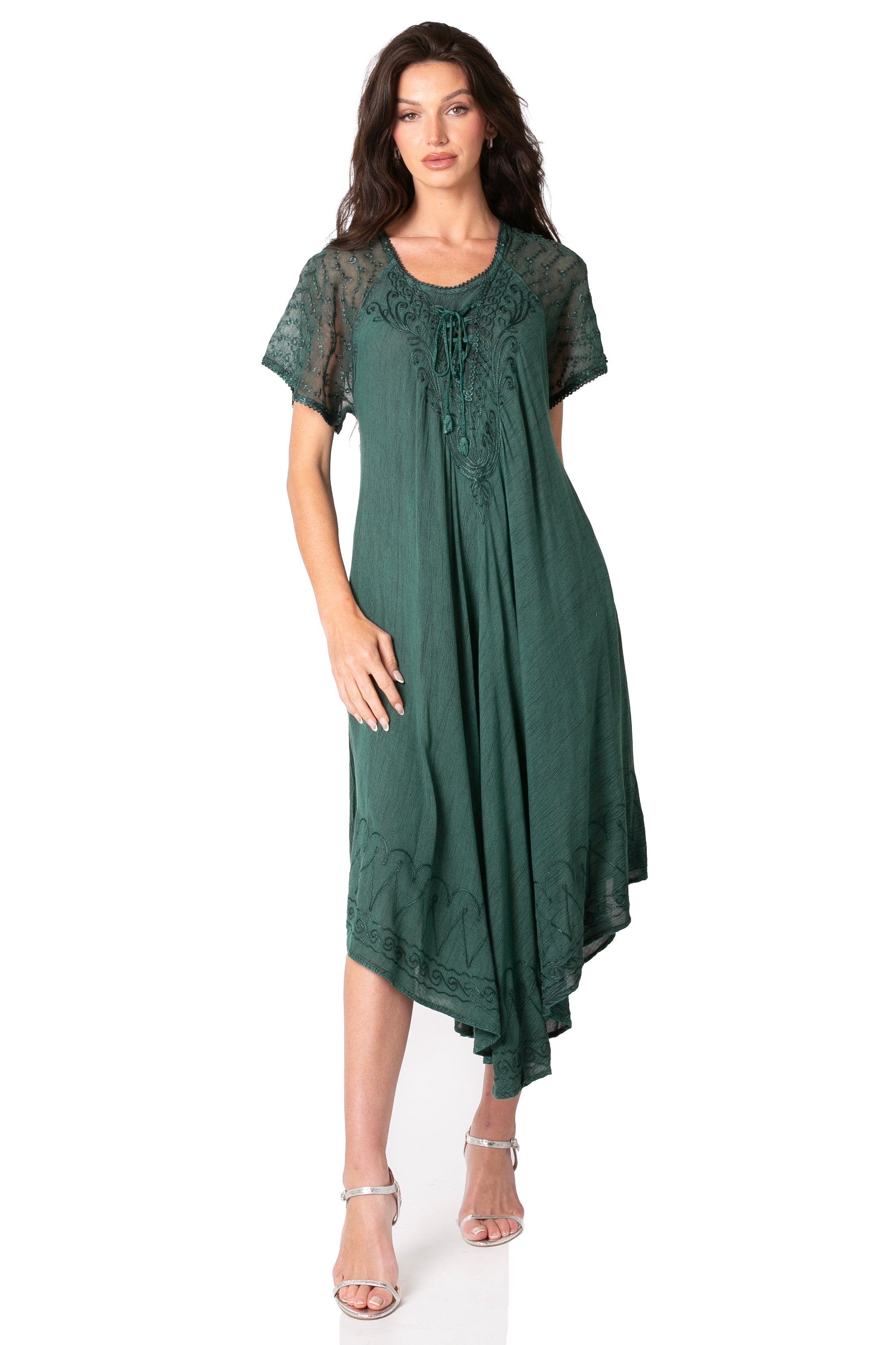 Egan Embroidered Caftan Dress & Cover-Up