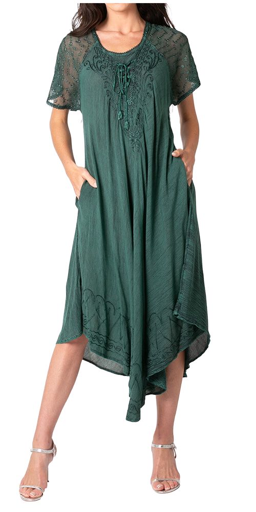 Egan Embroidered Caftan Dress & Cover-Up