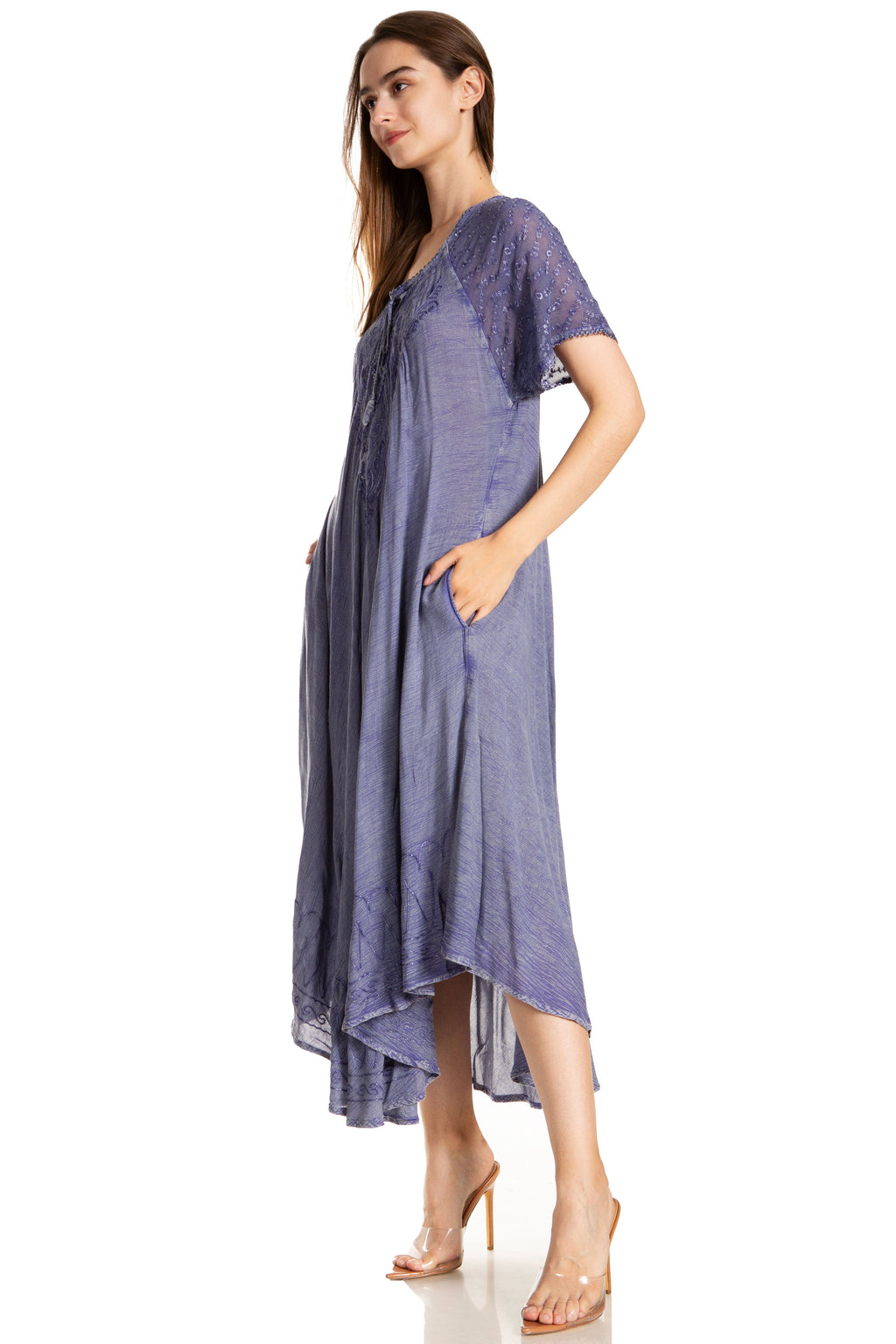 Egan Embroidered Caftan Dress & Cover-Up