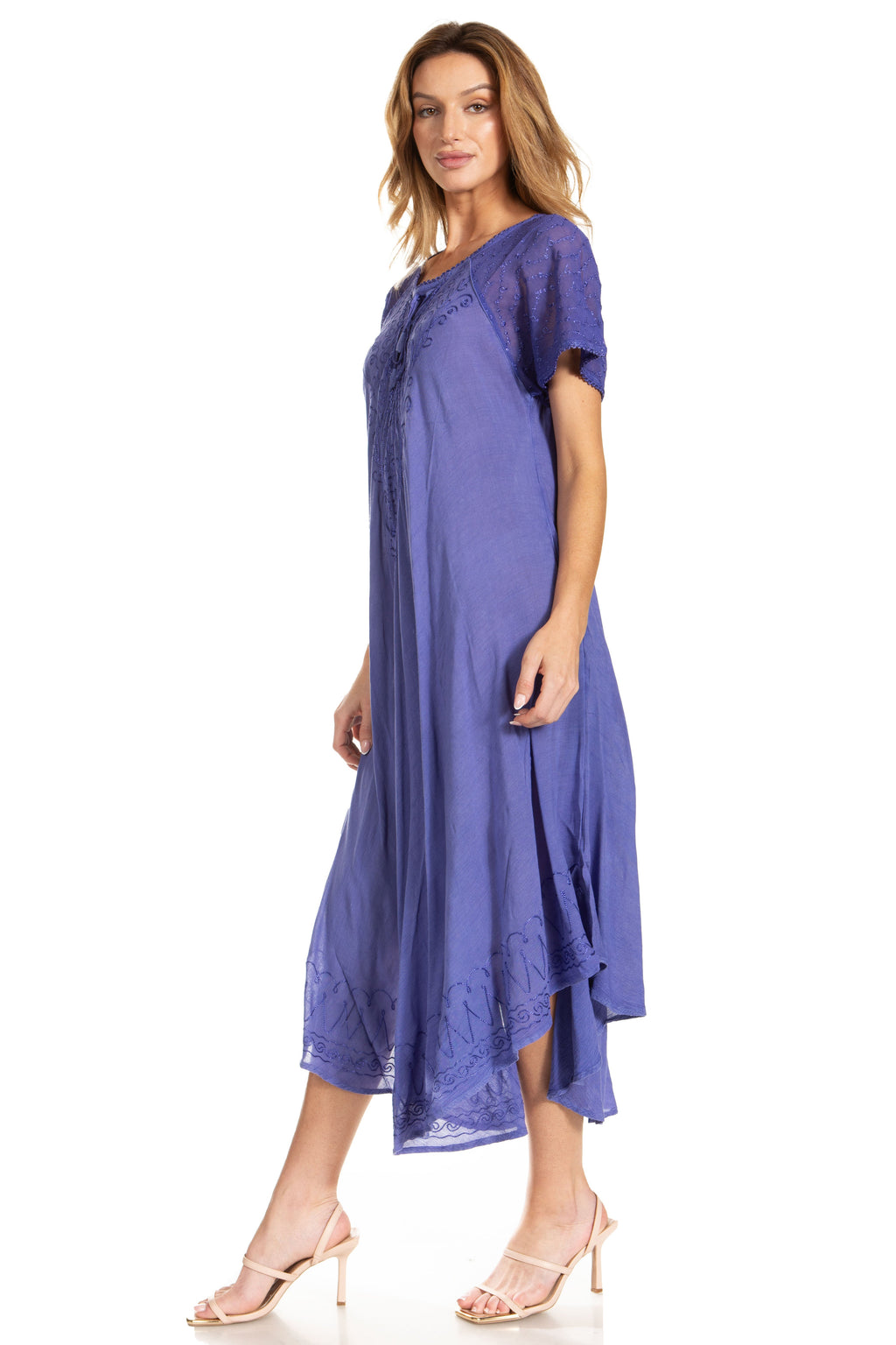 Egan Embroidered Caftan Dress & Cover-Up