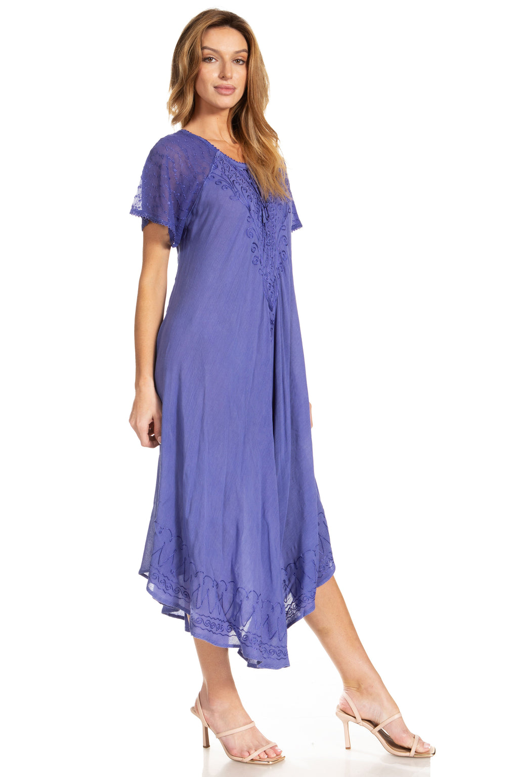 Egan Embroidered Caftan Dress & Cover-Up