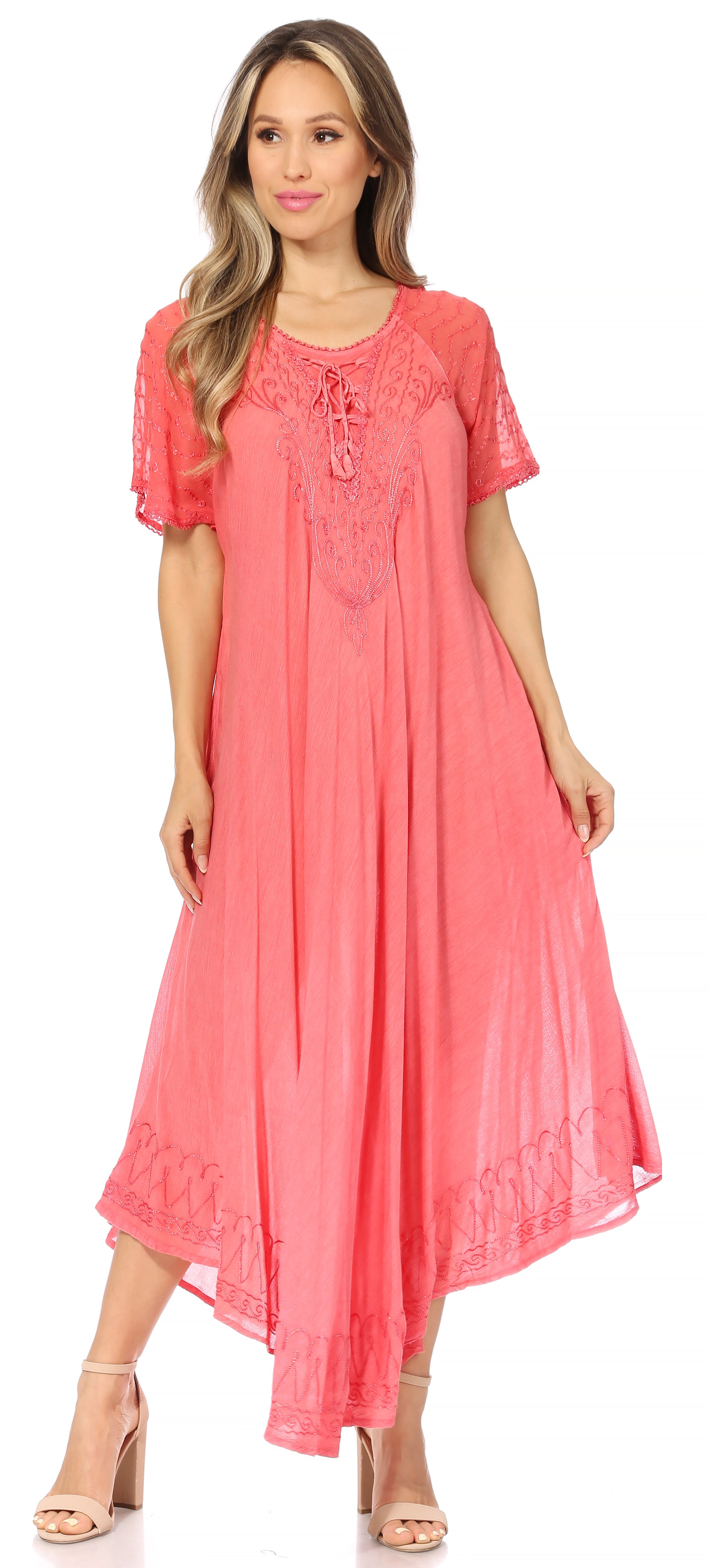 Egan Embroidered Caftan Dress & Cover-Up