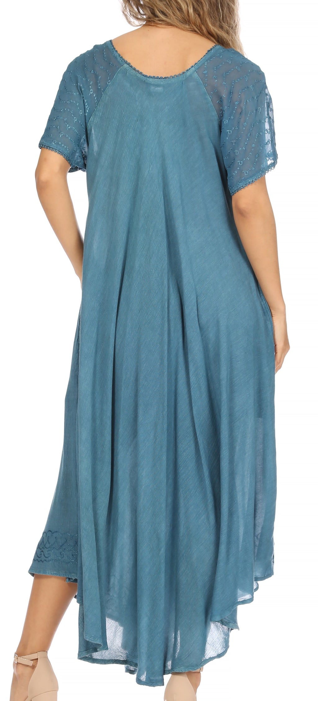 Egan Embroidered Caftan Dress & Cover-Up
