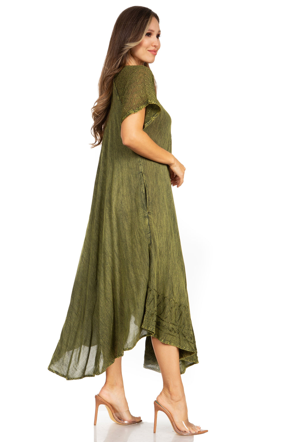 Egan Embroidered Caftan Dress & Cover-Up