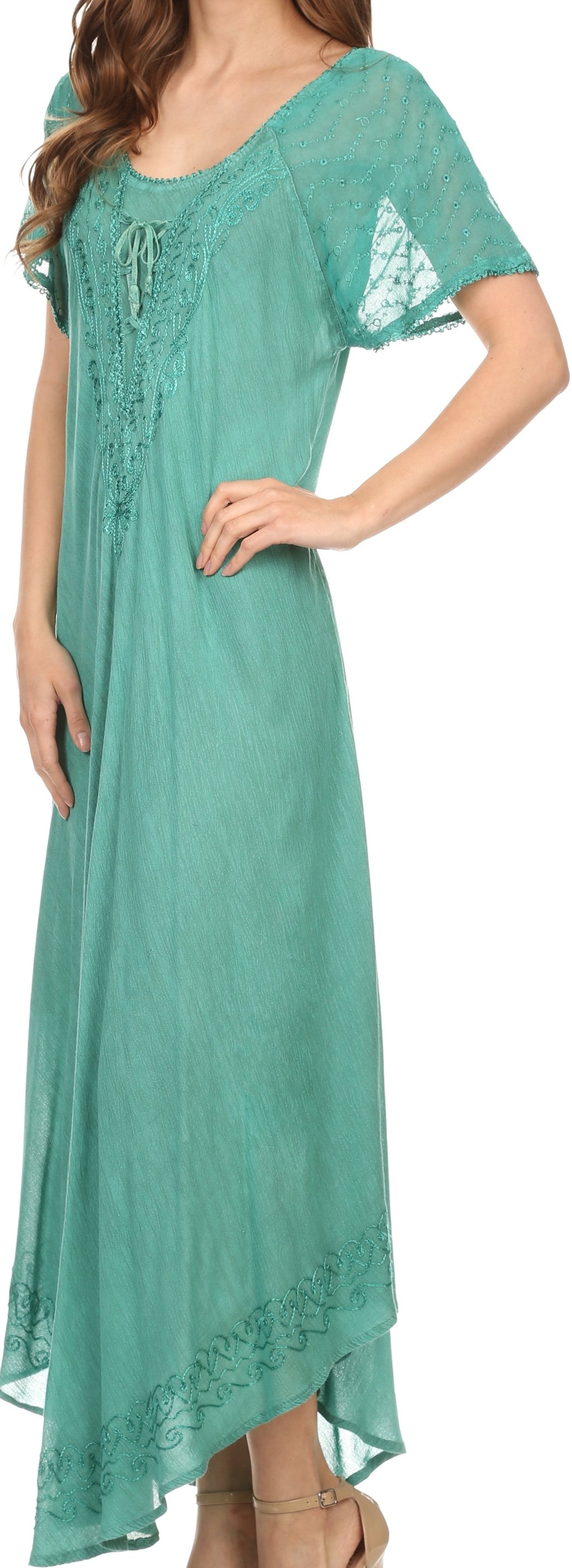 Egan Embroidered Caftan Dress & Cover-Up