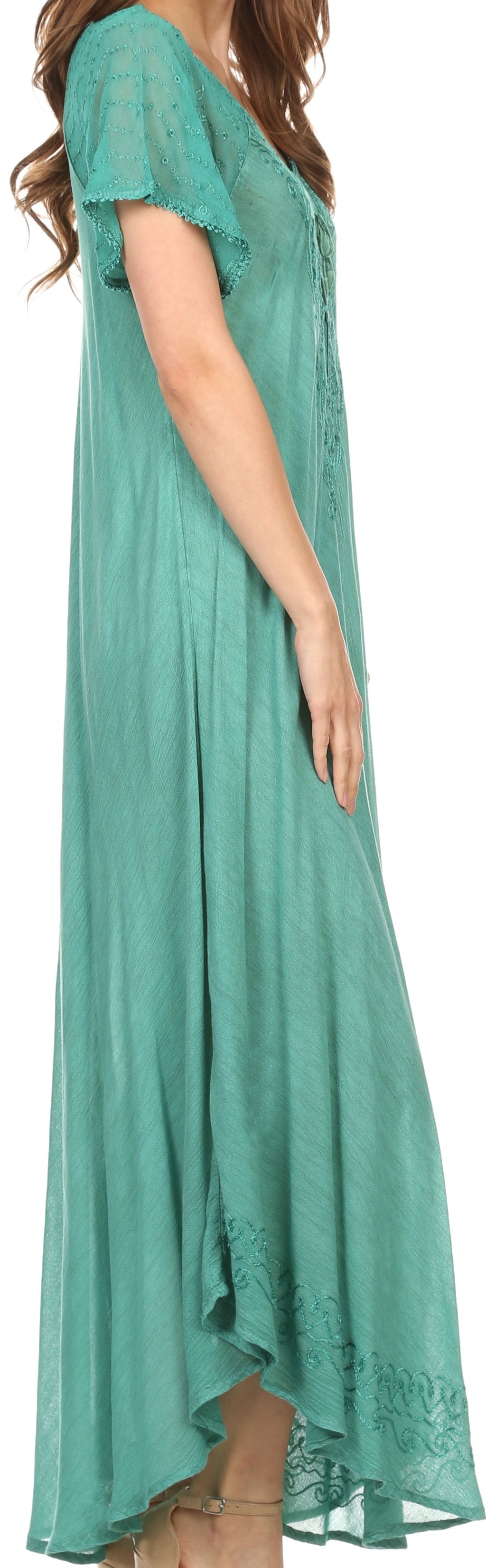 Egan Embroidered Caftan Dress & Cover-Up