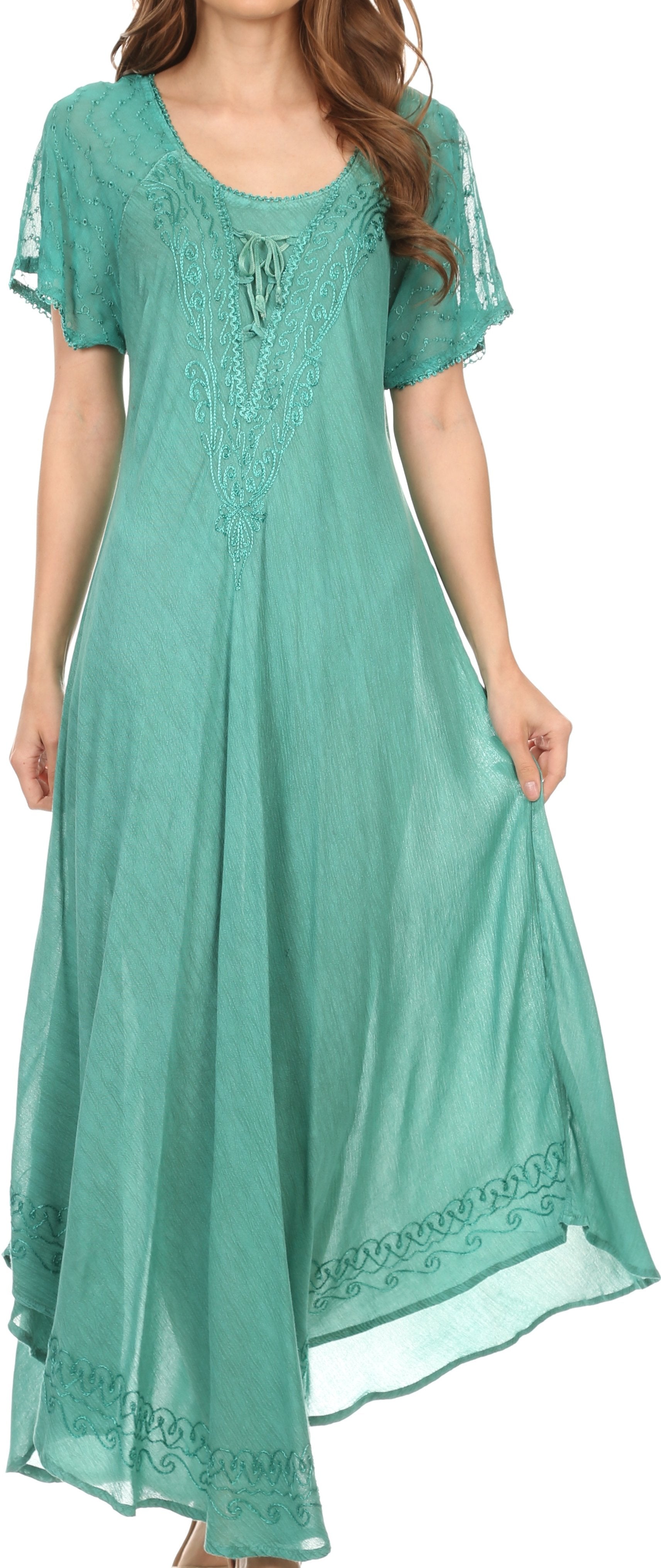 Egan Embroidered Caftan Dress & Cover-Up