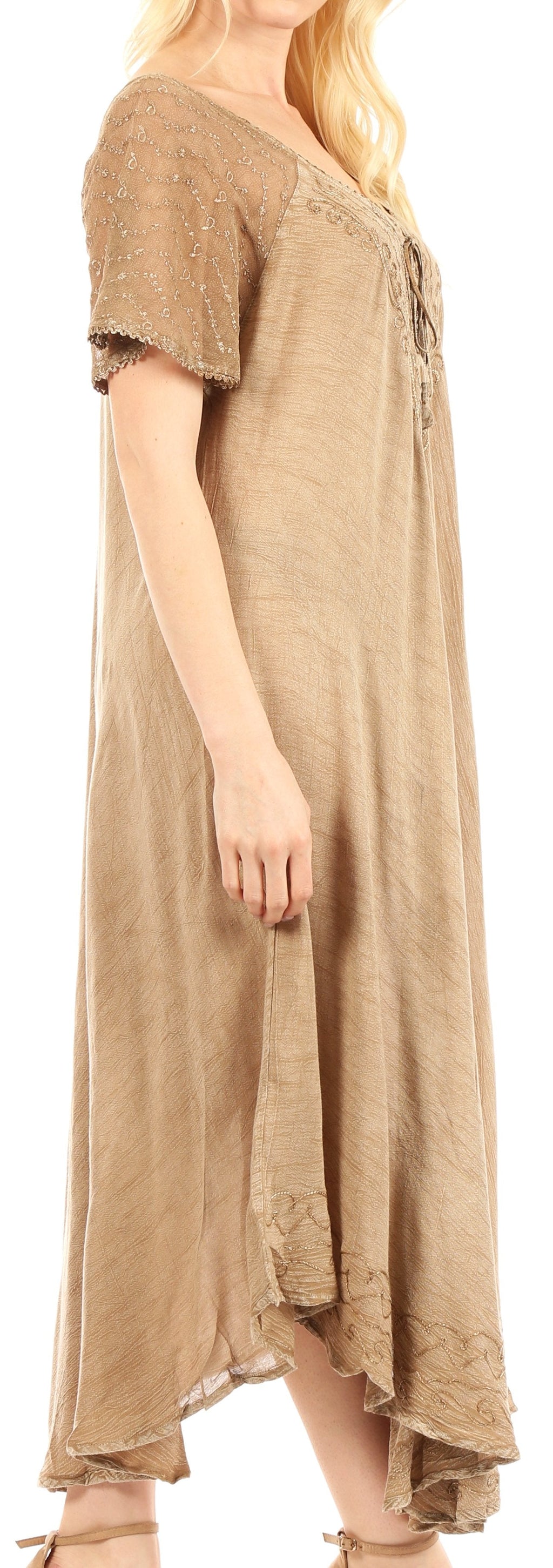 Egan Embroidered Caftan Dress & Cover-Up