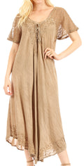 Egan Embroidered Caftan Dress & Cover-Up
