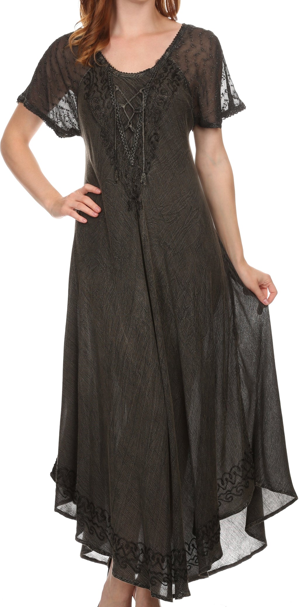 Egan Embroidered Caftan Dress & Cover-Up