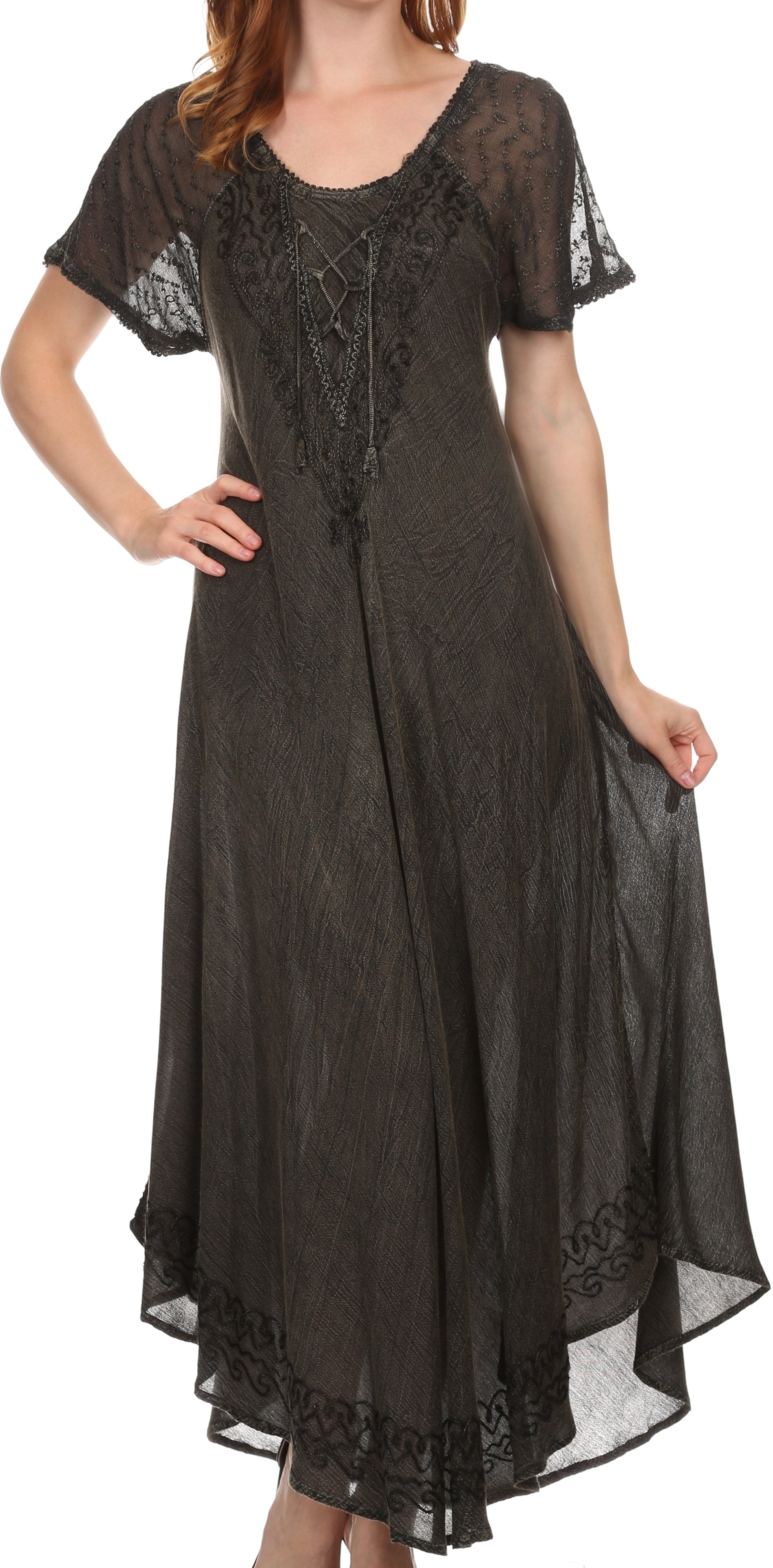 Egan Embroidered Caftan Dress & Cover-Up