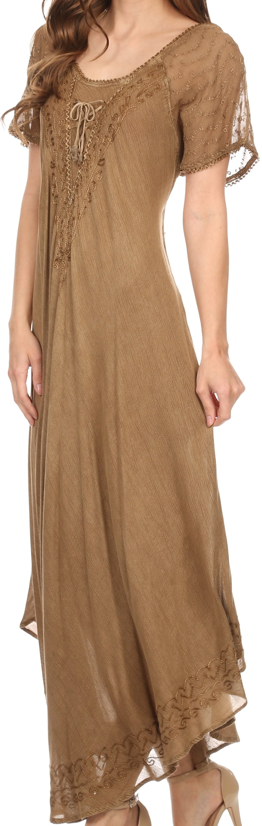 Egan Embroidered Caftan Dress & Cover-Up