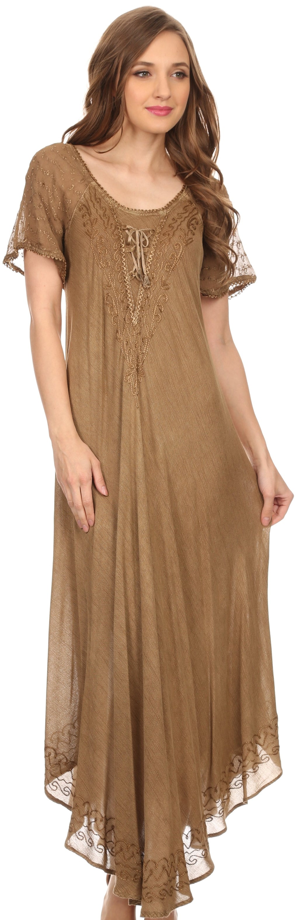 Egan Embroidered Caftan Dress & Cover-Up