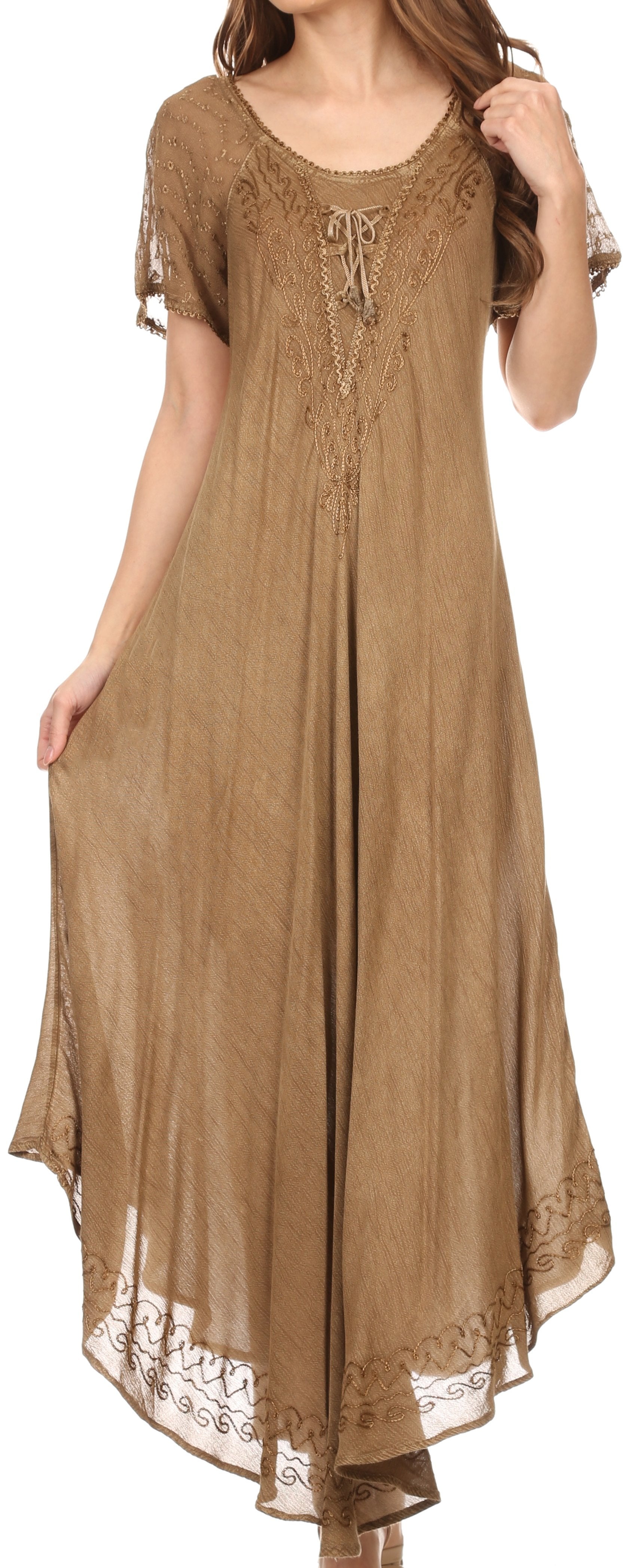Egan Embroidered Caftan Dress & Cover-Up