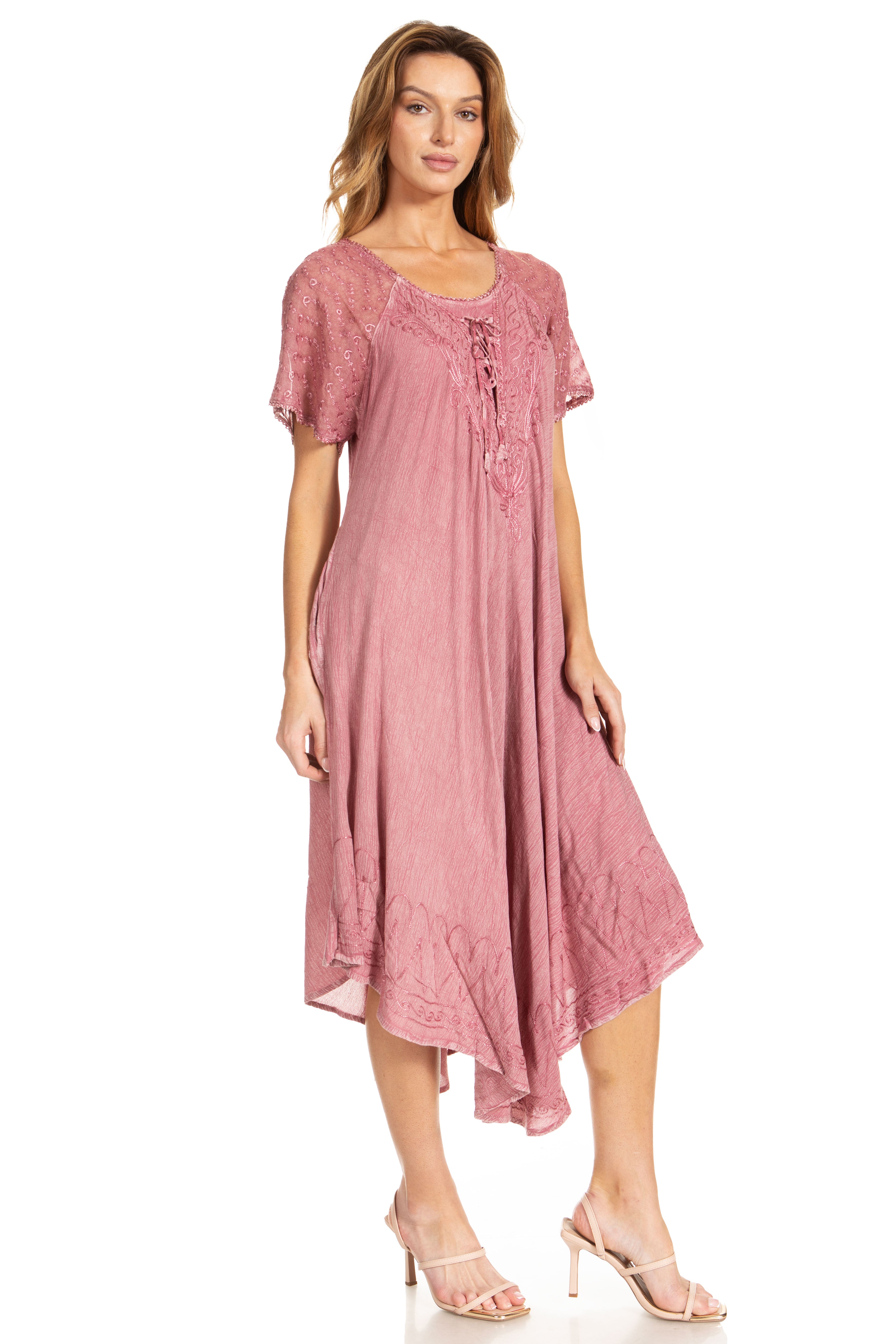 Egan Embroidered Caftan Dress & Cover-Up