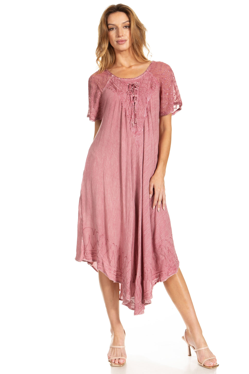 Egan Embroidered Caftan Dress & Cover-Up