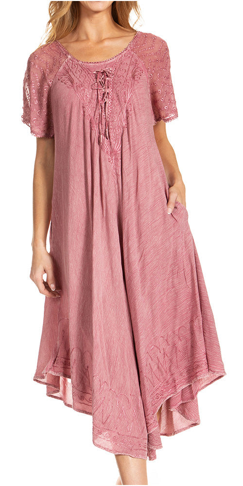 Egan Embroidered Caftan Dress & Cover-Up