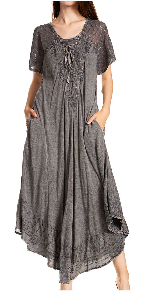 Egan Embroidered Caftan Dress & Cover-Up