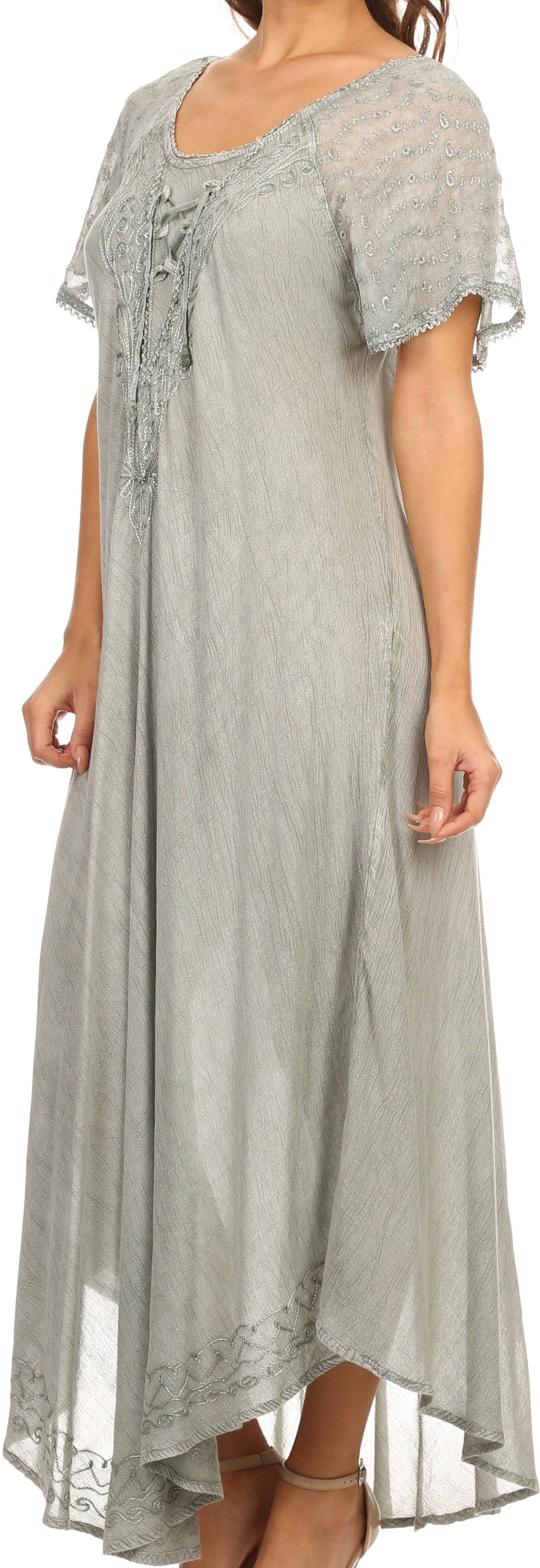 Egan Embroidered Caftan Dress & Cover-Up