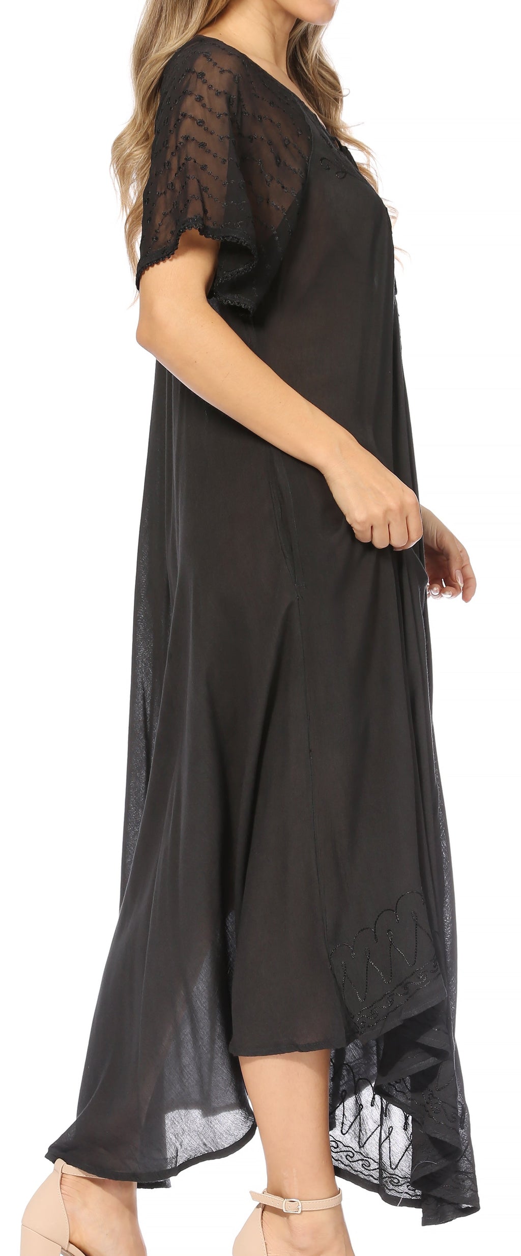 Egan Embroidered Caftan Dress & Cover-Up
