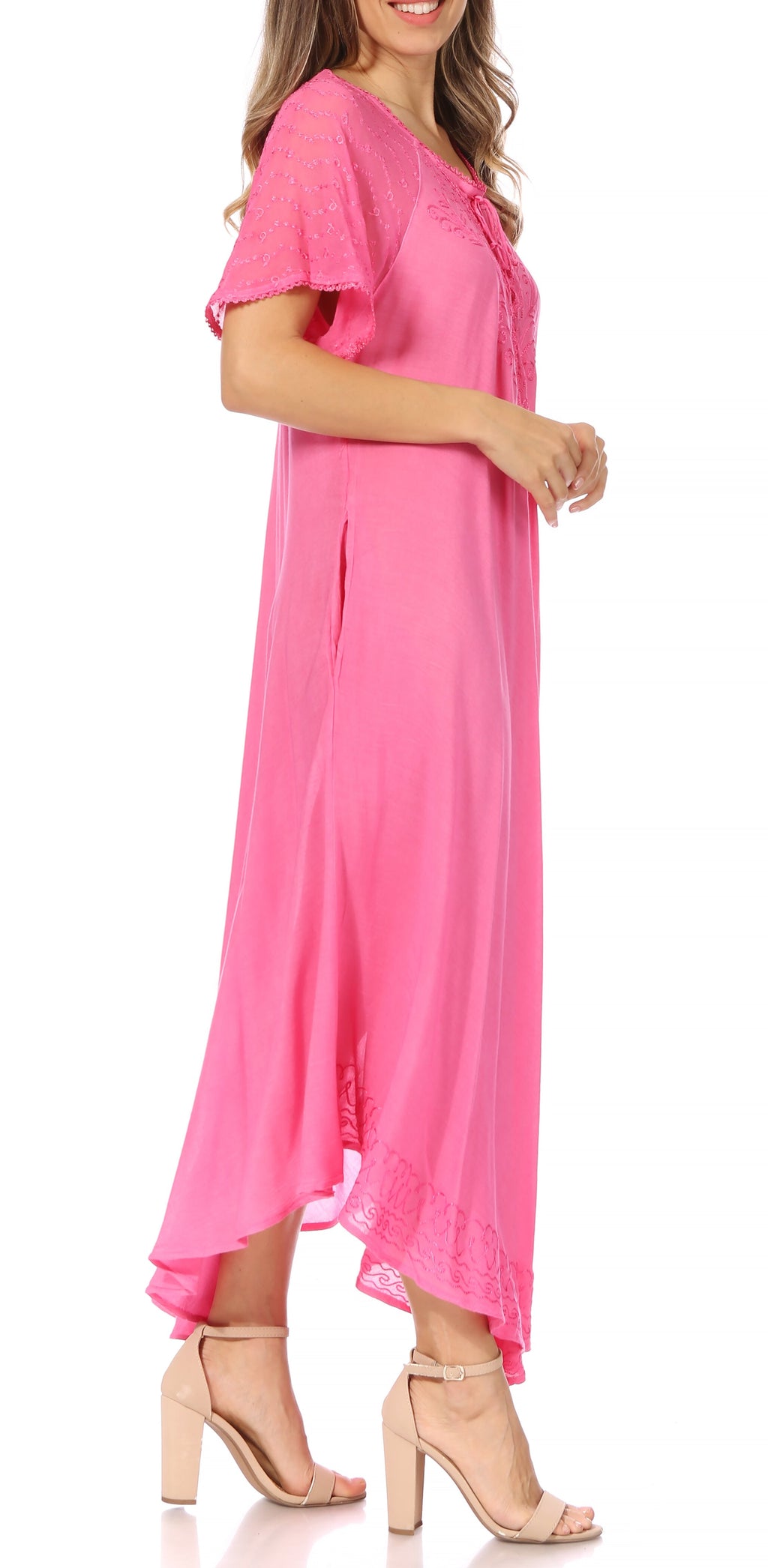 Egan Embroidered Caftan Dress & Cover-Up