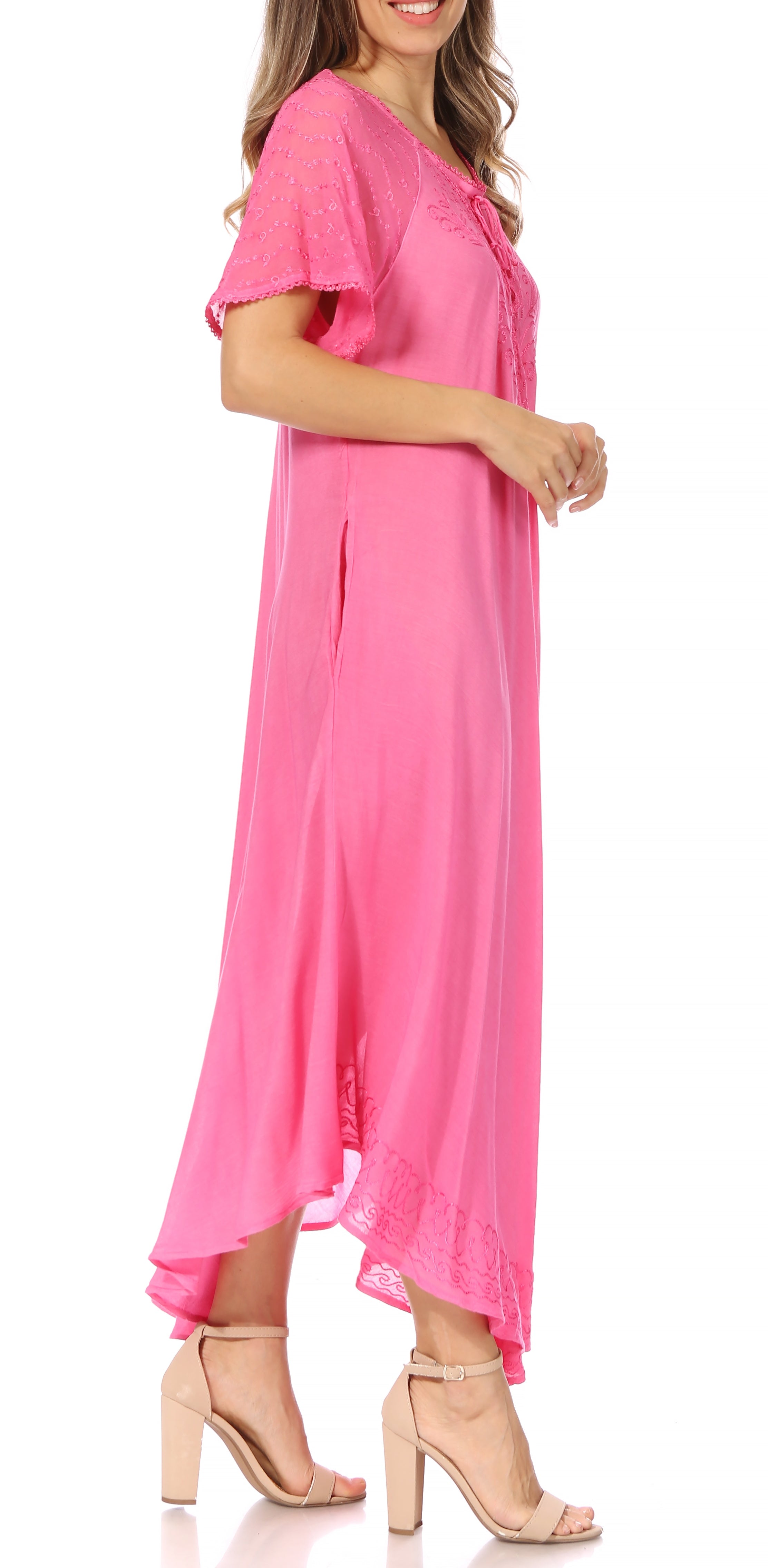 Egan Embroidered Caftan Dress & Cover-Up