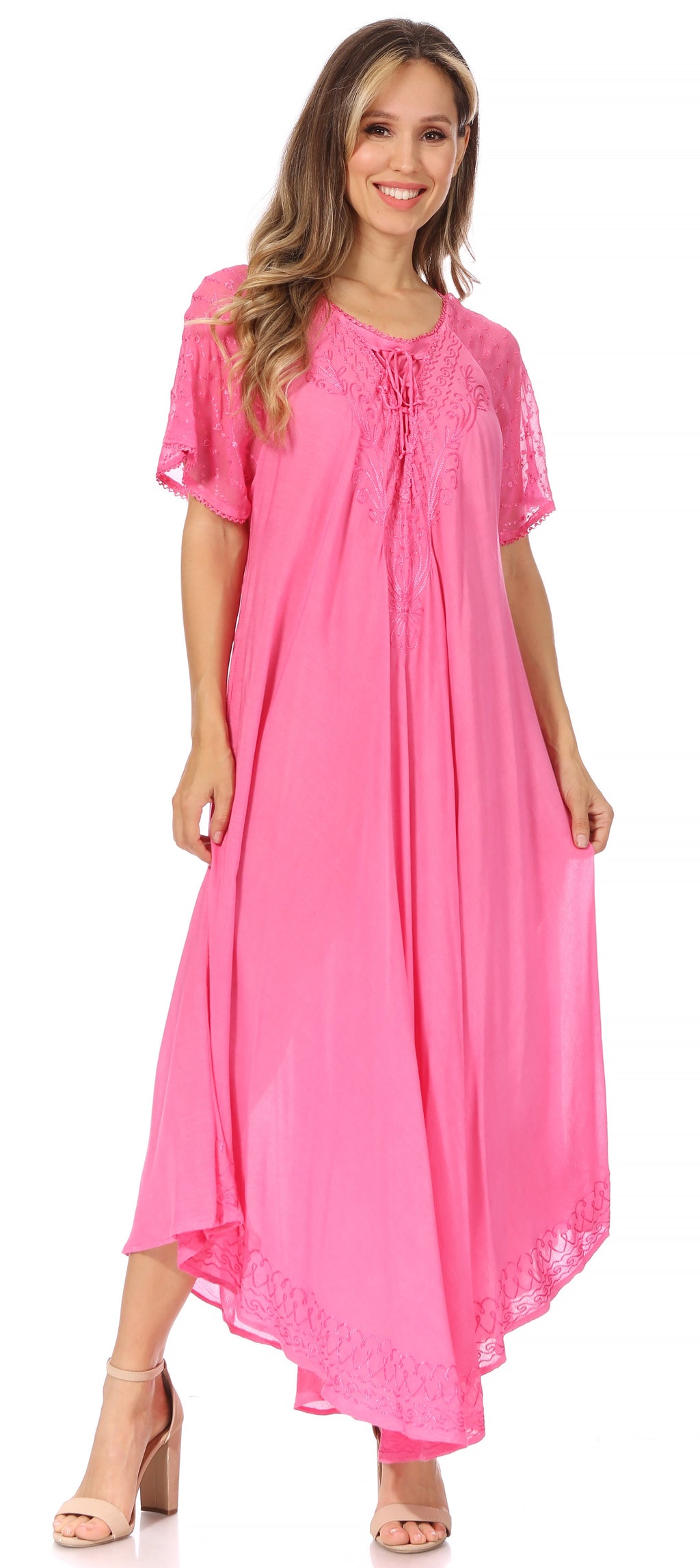 Egan Embroidered Caftan Dress & Cover-Up