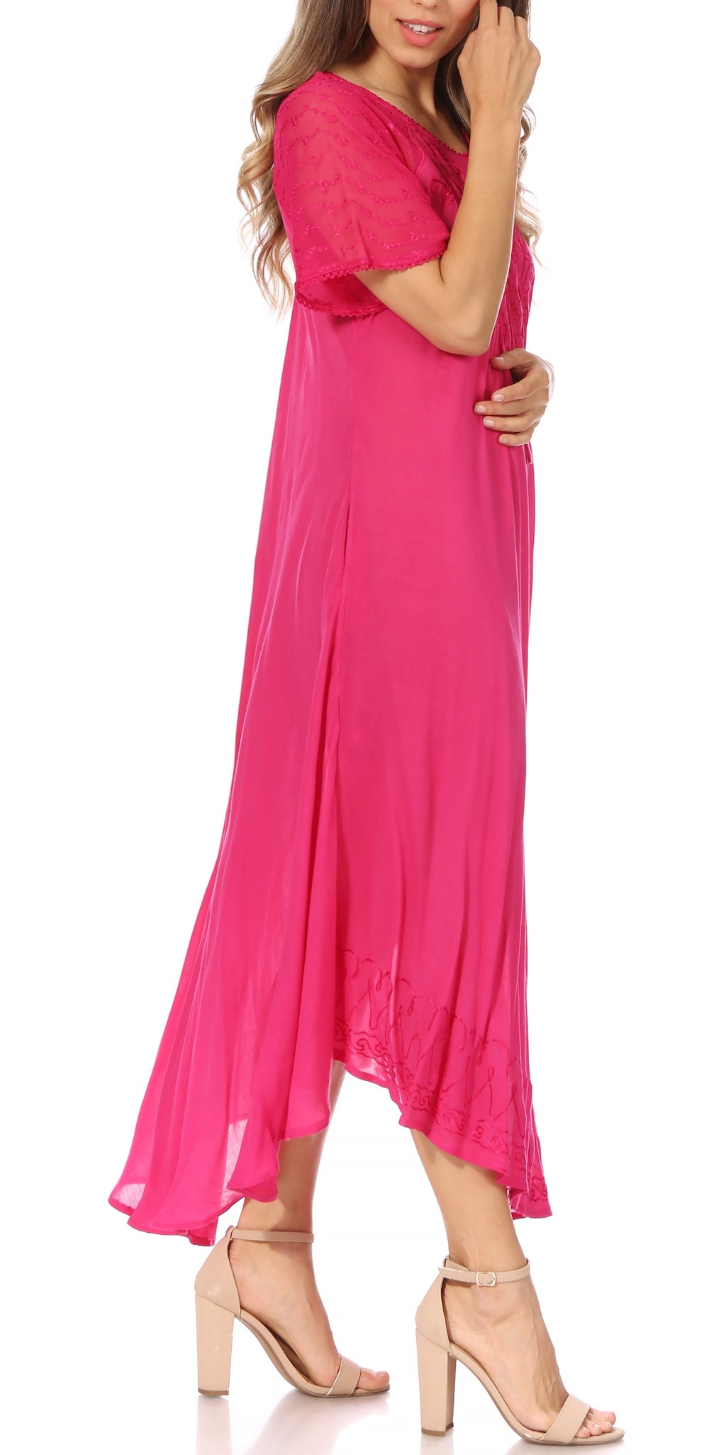 Egan Embroidered Caftan Dress & Cover-Up