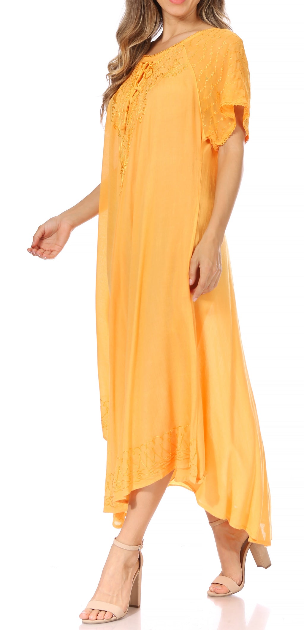 Egan Embroidered Caftan Dress & Cover-Up