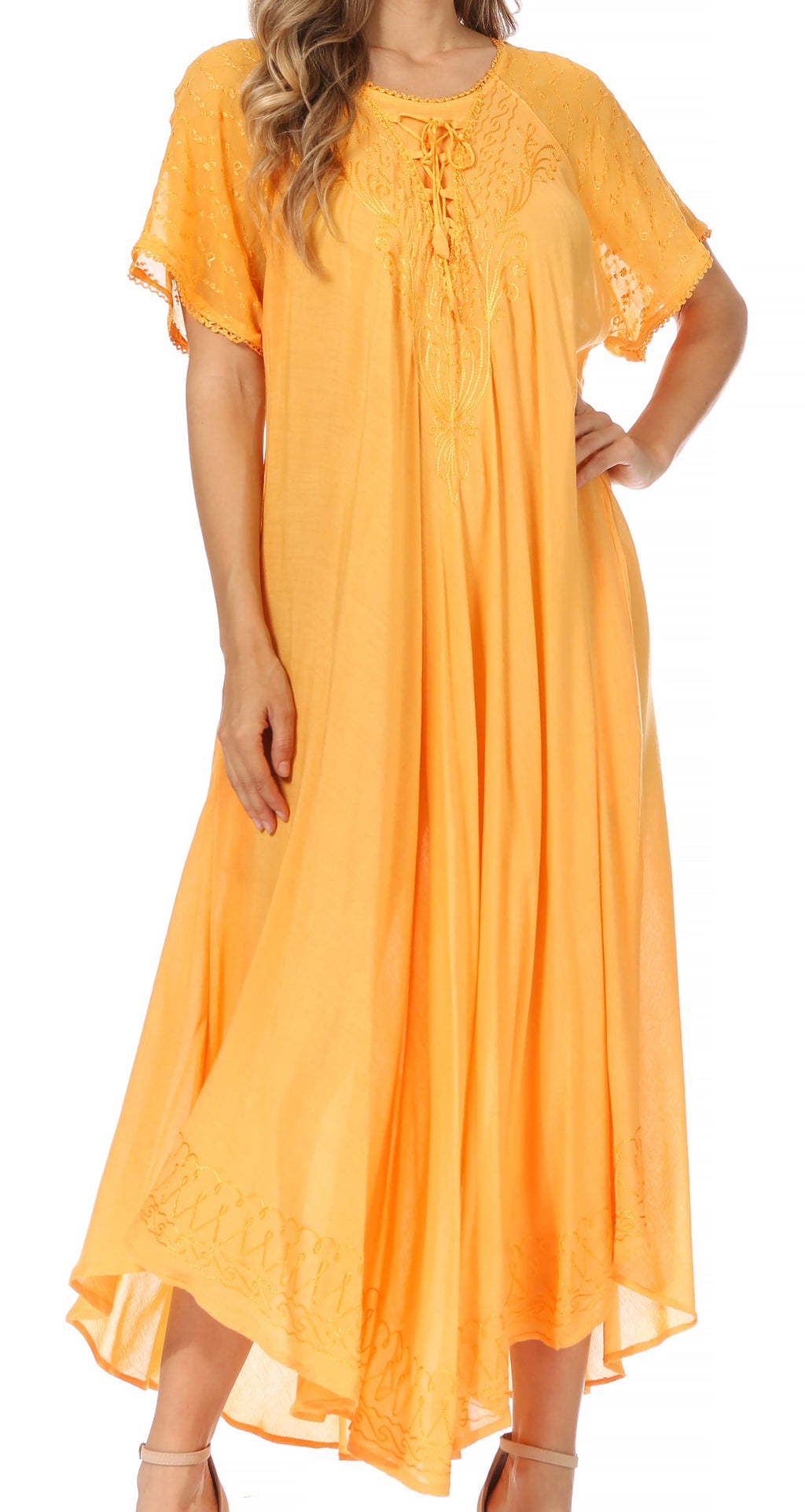 Egan Embroidered Caftan Dress & Cover-Up