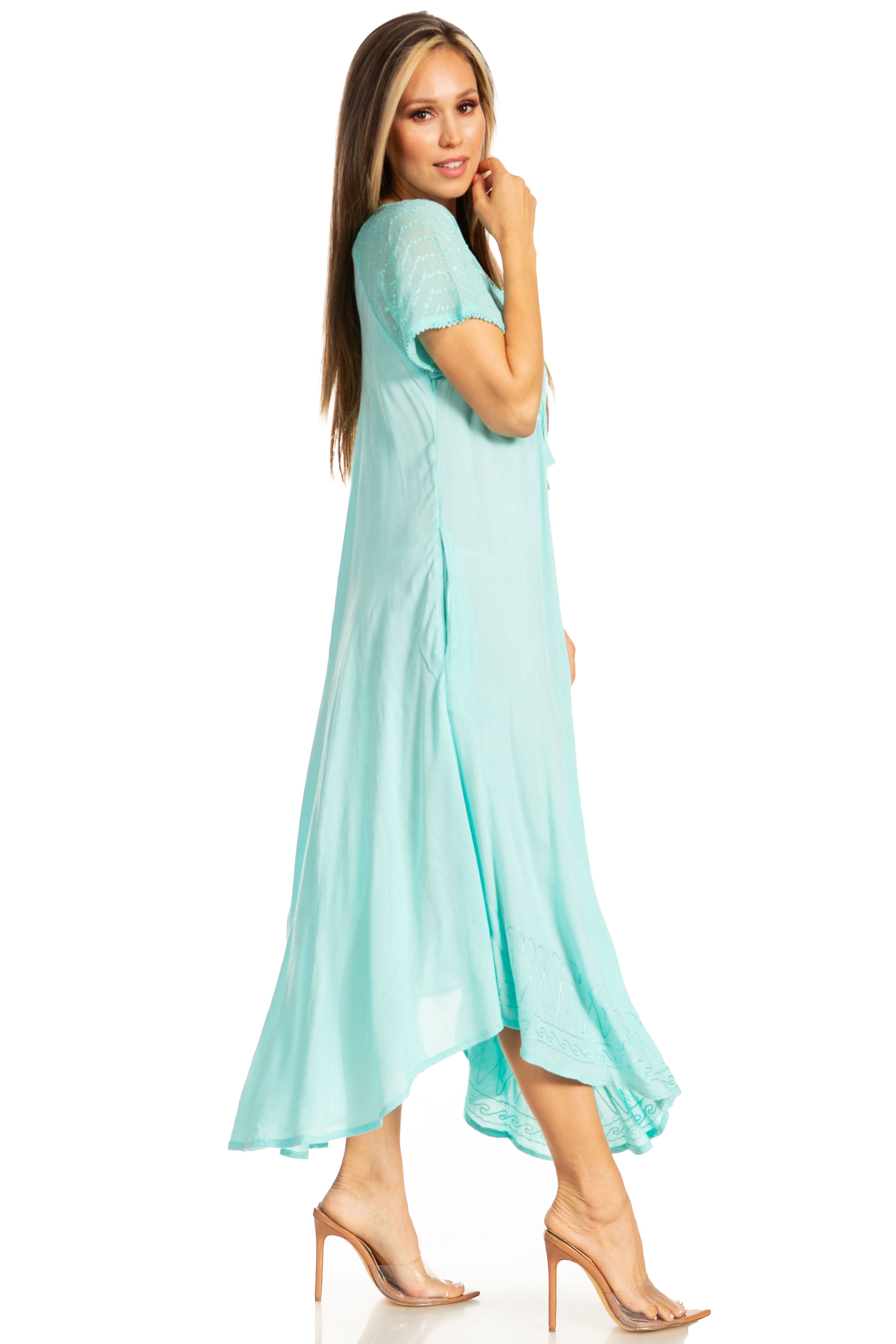 Egan Embroidered Caftan Dress & Cover-Up