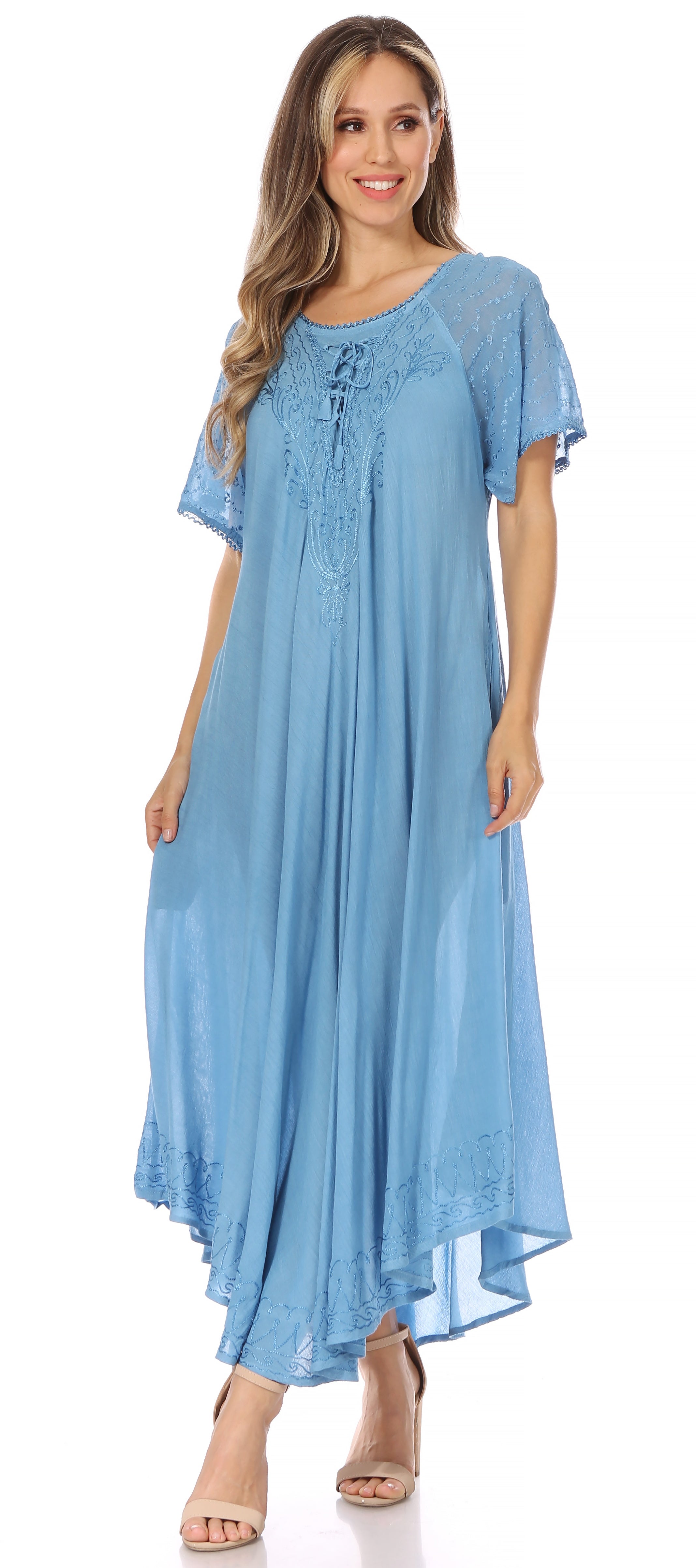 Egan Embroidered Caftan Dress & Cover-Up