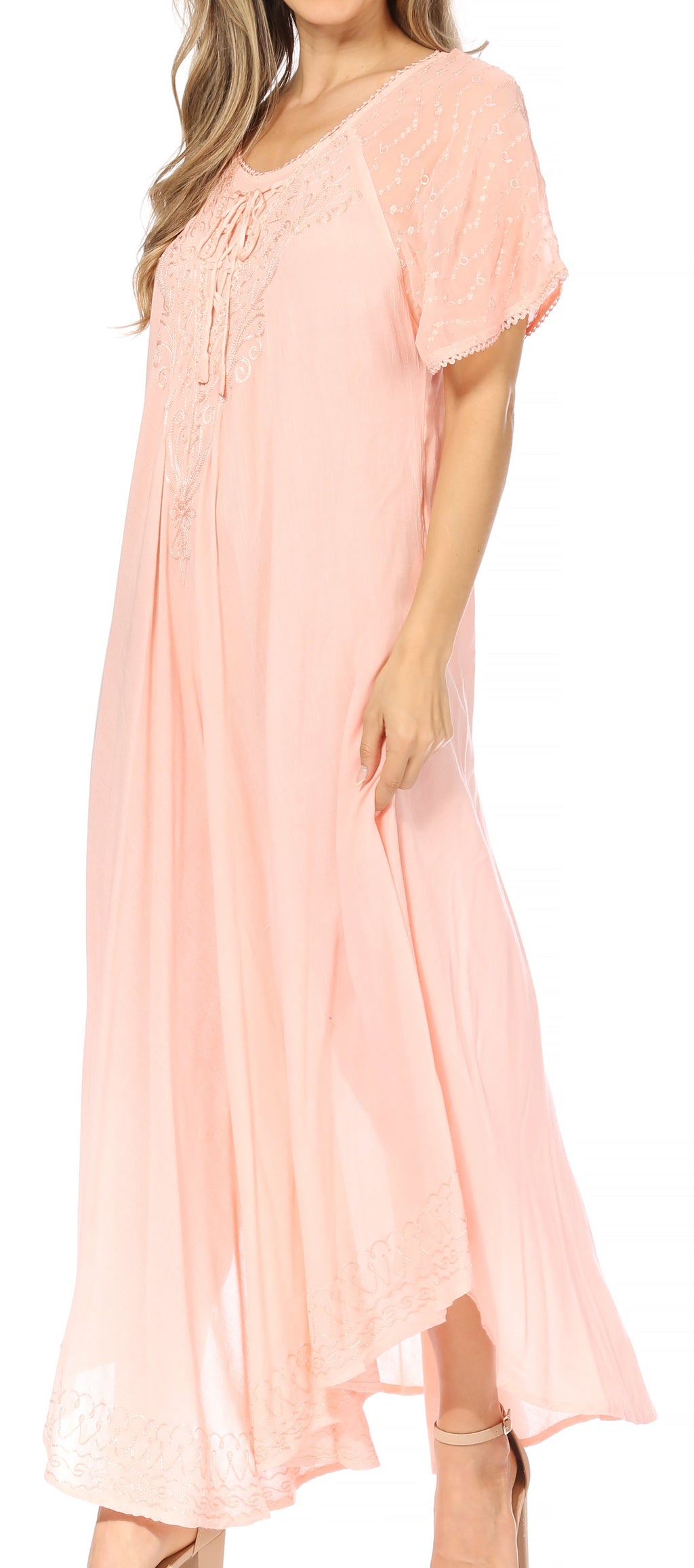Egan Embroidered Caftan Dress & Cover-Up