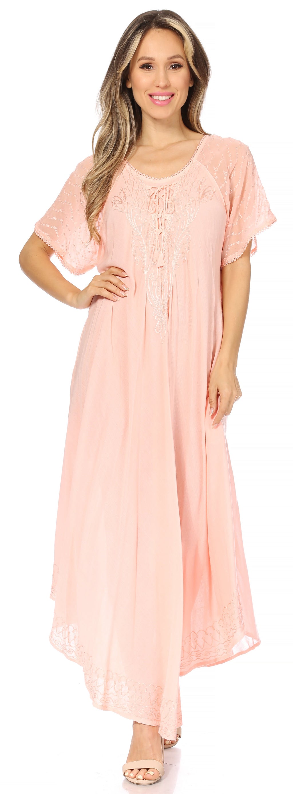 Egan Embroidered Caftan Dress & Cover-Up