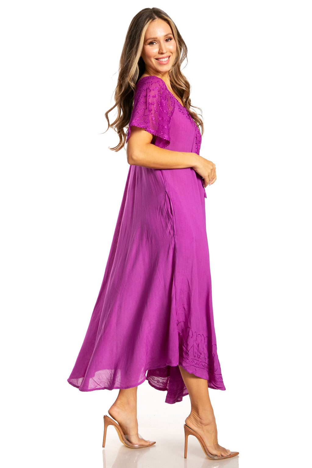 Egan Embroidered Caftan Dress & Cover-Up