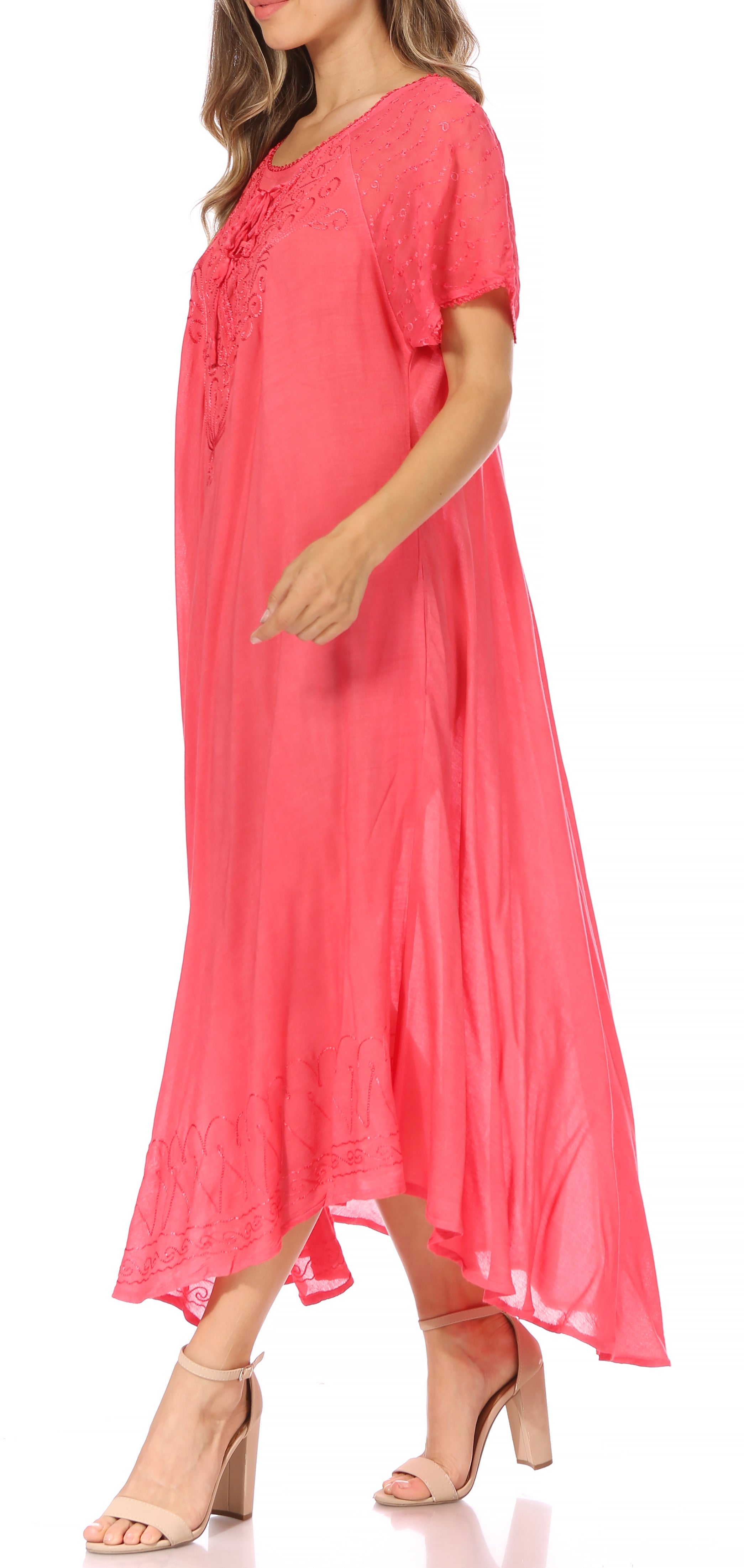 Egan Embroidered Caftan Dress & Cover-Up