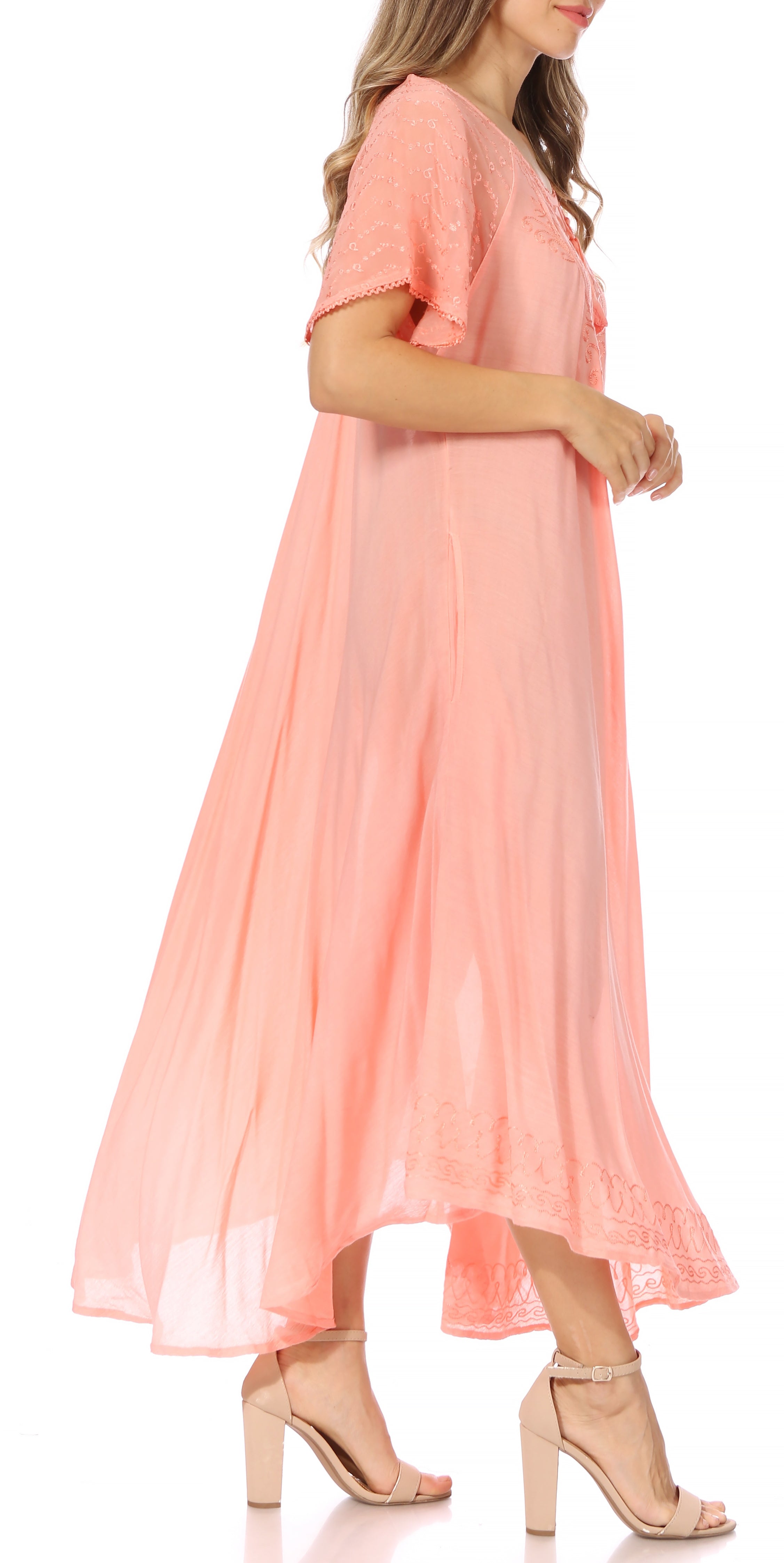 Egan Embroidered Caftan Dress & Cover-Up