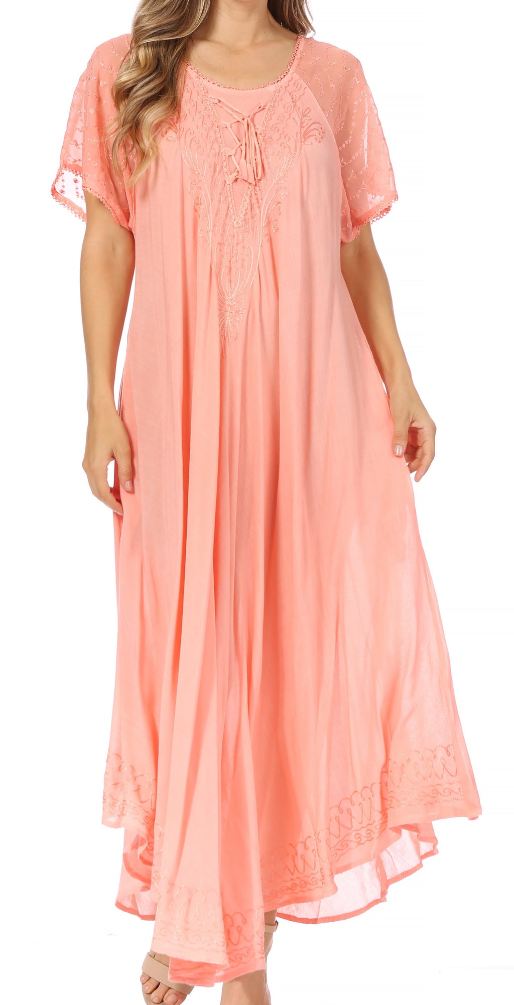 Egan Embroidered Caftan Dress & Cover-Up