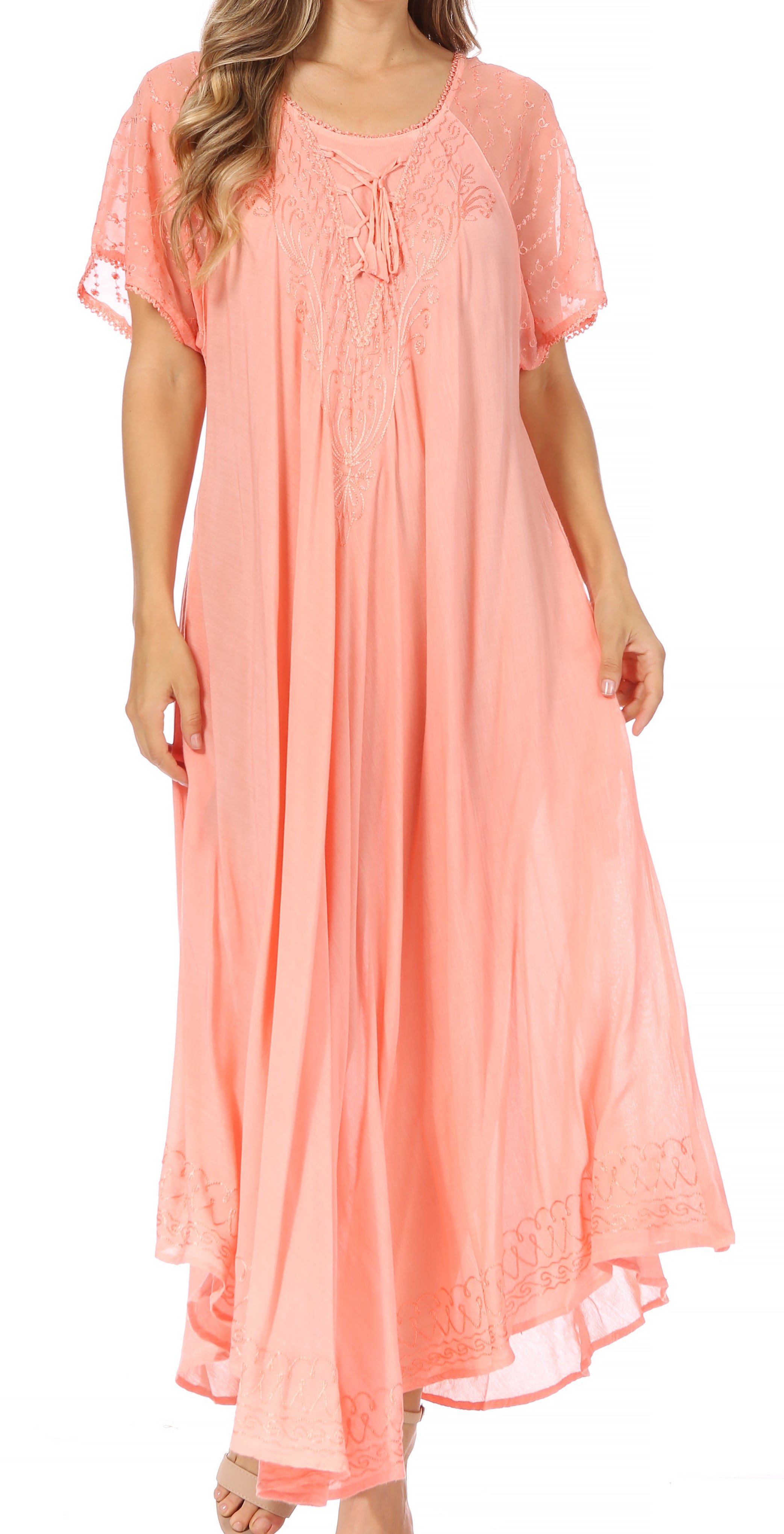 Egan Embroidered Caftan Dress & Cover-Up