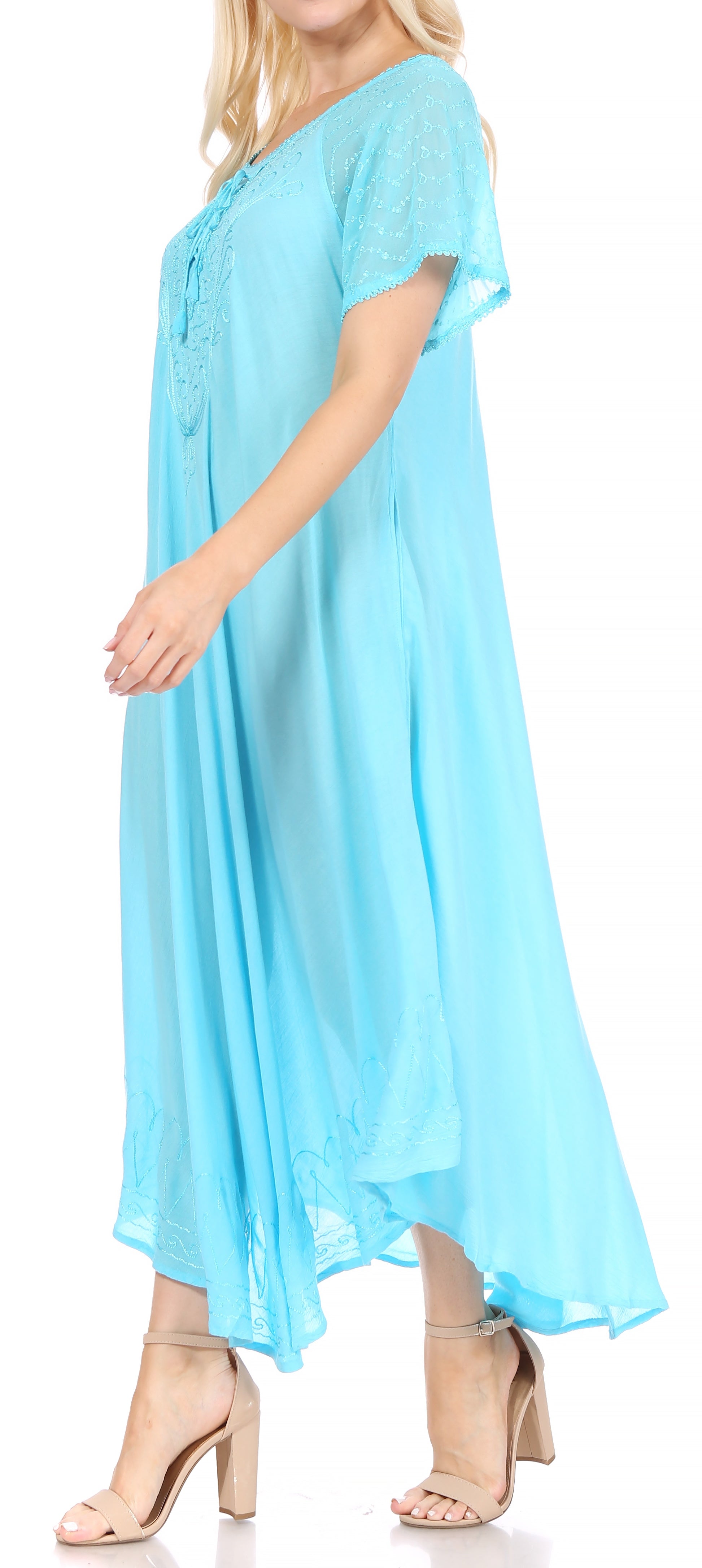 Egan Embroidered Caftan Dress & Cover-Up