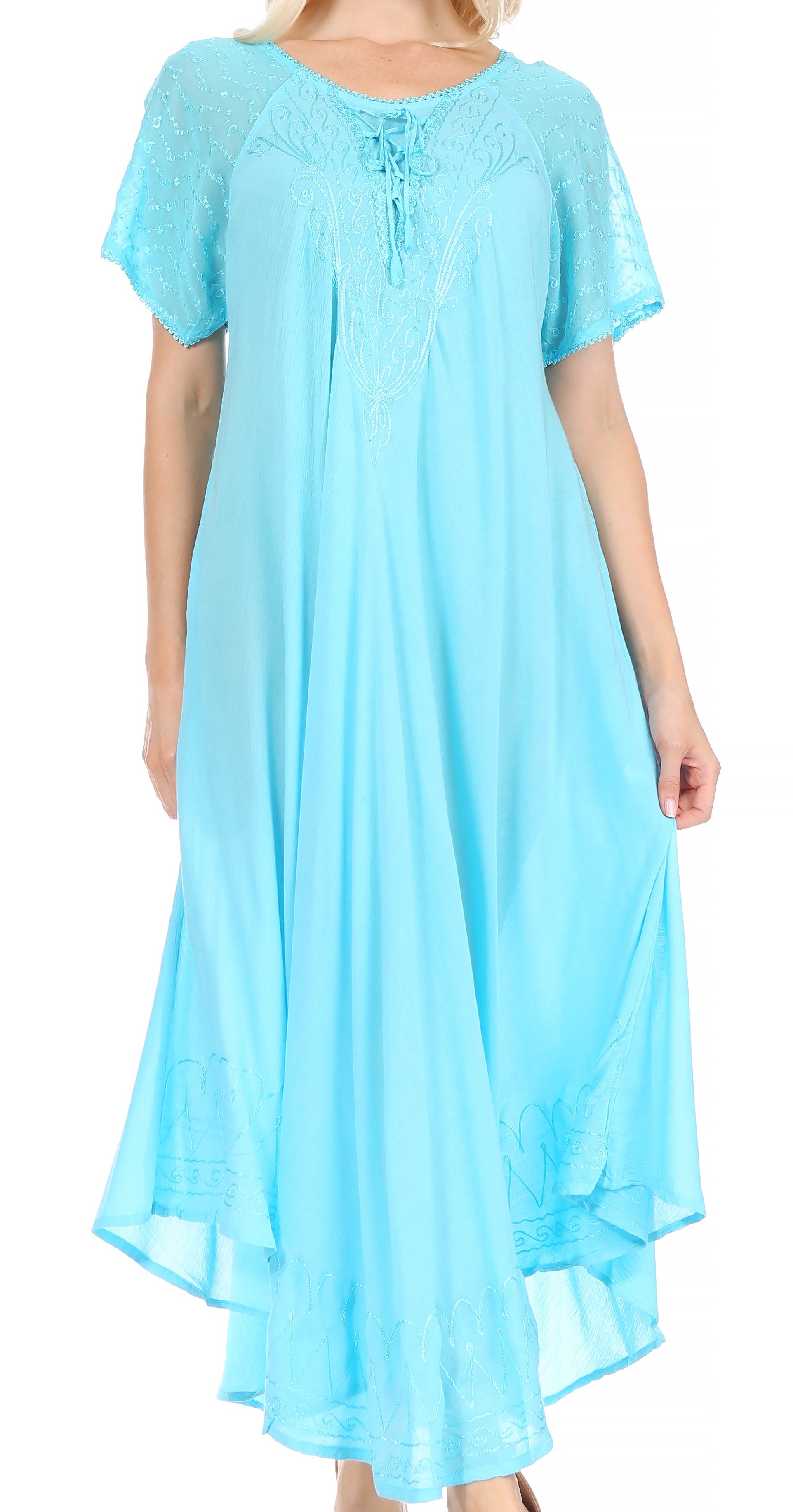 Egan Embroidered Caftan Dress & Cover-Up